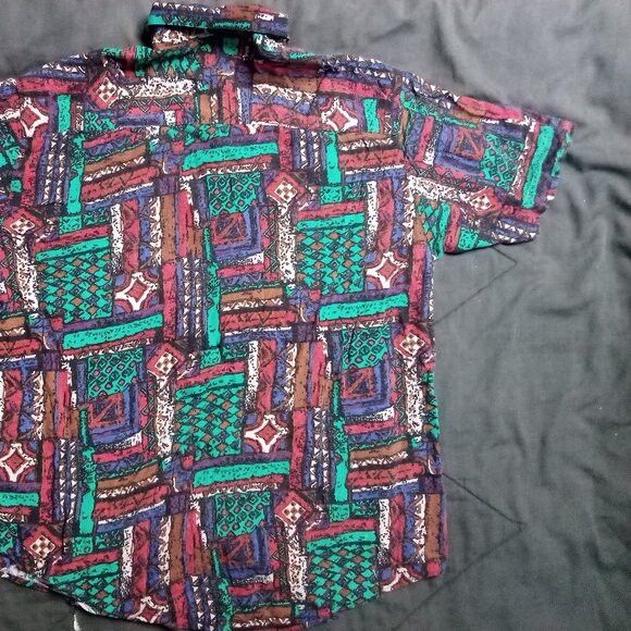 Vintage Vintage Michael James Abstract Geometric Button Shirt Size US L / EU 52-54 / 3 - 7 Thumbnail