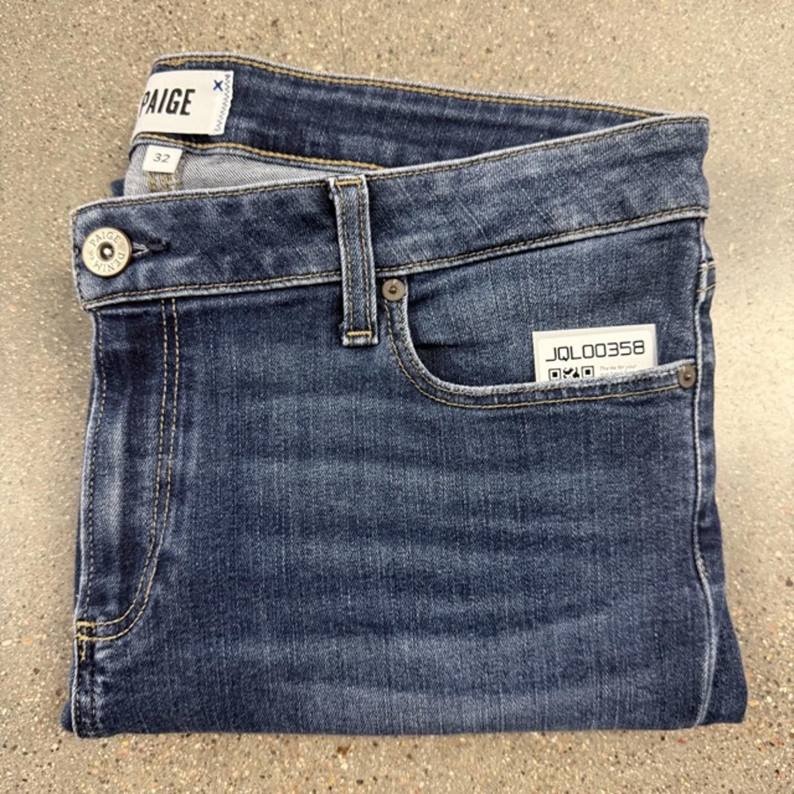 Paige Paige Skyline Skinny Crop Jean Raw Hem Premium Denim - 32 Size 32" / US 10 / IT 46 - 10 Thumbnail
