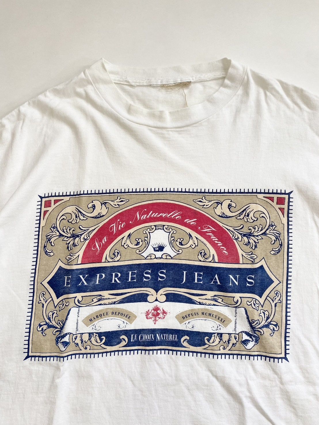 Japanese Brand × Vintage Vintage 90s Express Jeans Graphic Tee Size US XXL / EU 58 / 5 - 2 Thumbnail