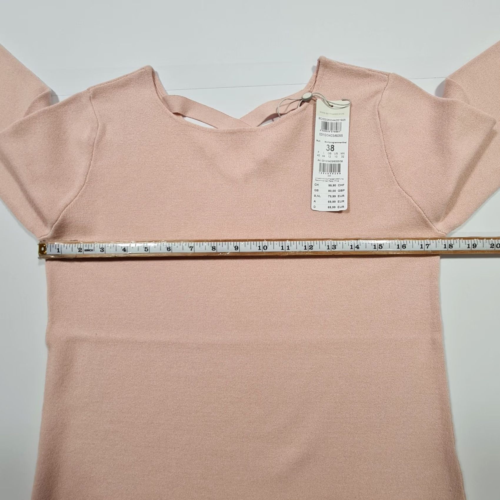 CO Betty & Co Jumper Womens Pink 12 UK Long Sleeve Round Neck Knit Pullover Top Size XL / US 12-14 / IT 48-50 - 6 Thumbnail