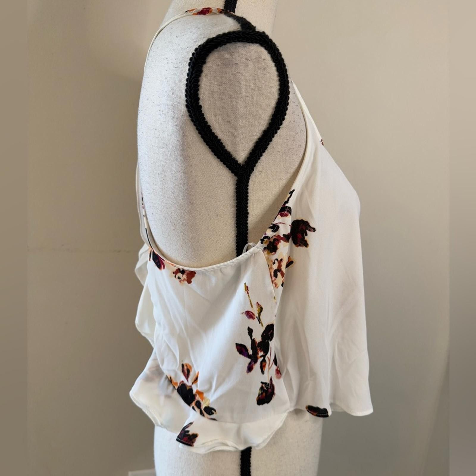 AUTRY Astr white cropped floral ruffled tank top SZ Medium Size M / US 6-8 / IT 42-44 - 3 Thumbnail