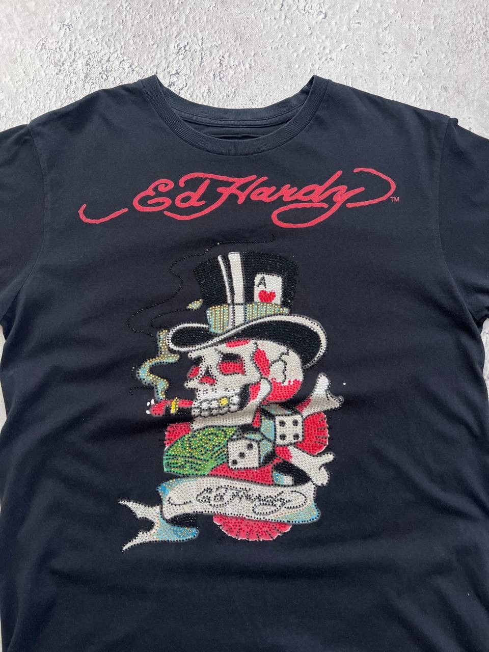 Ed Hardy × Vintage Mens Vintage Ed Hardy T Shirt by Christian Audigier y2k rare Size US L / EU 52-54 / 3 - 5 Thumbnail