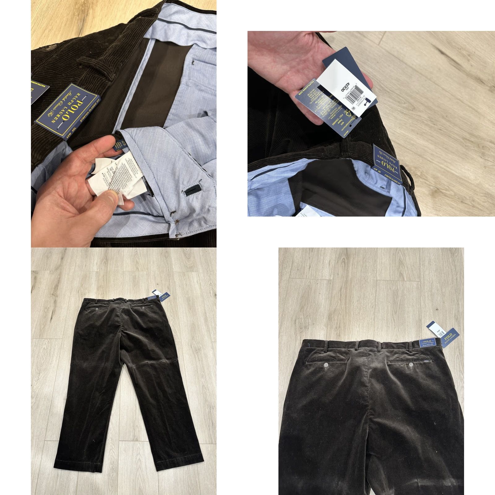 Ralph Lauren Ralph Lauren Pants Mens 42x29 Brown Corduroy Stretch Chino NWT Vintage No Size US 42 / EU 58 - 8 Thumbnail
