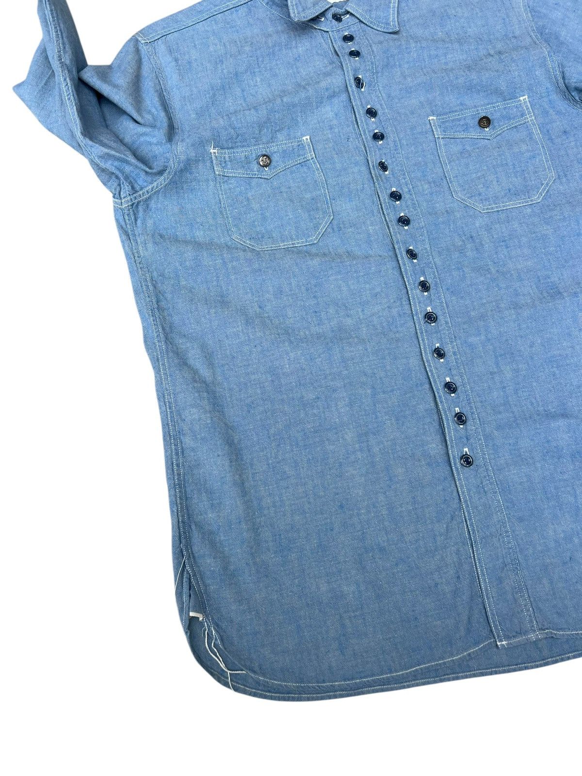 Sugar Cane Sugar Cane Chin Strap Gusset Selvedge Chambray Shirt Size US S / EU 44-46 / 1 - 7 Thumbnail