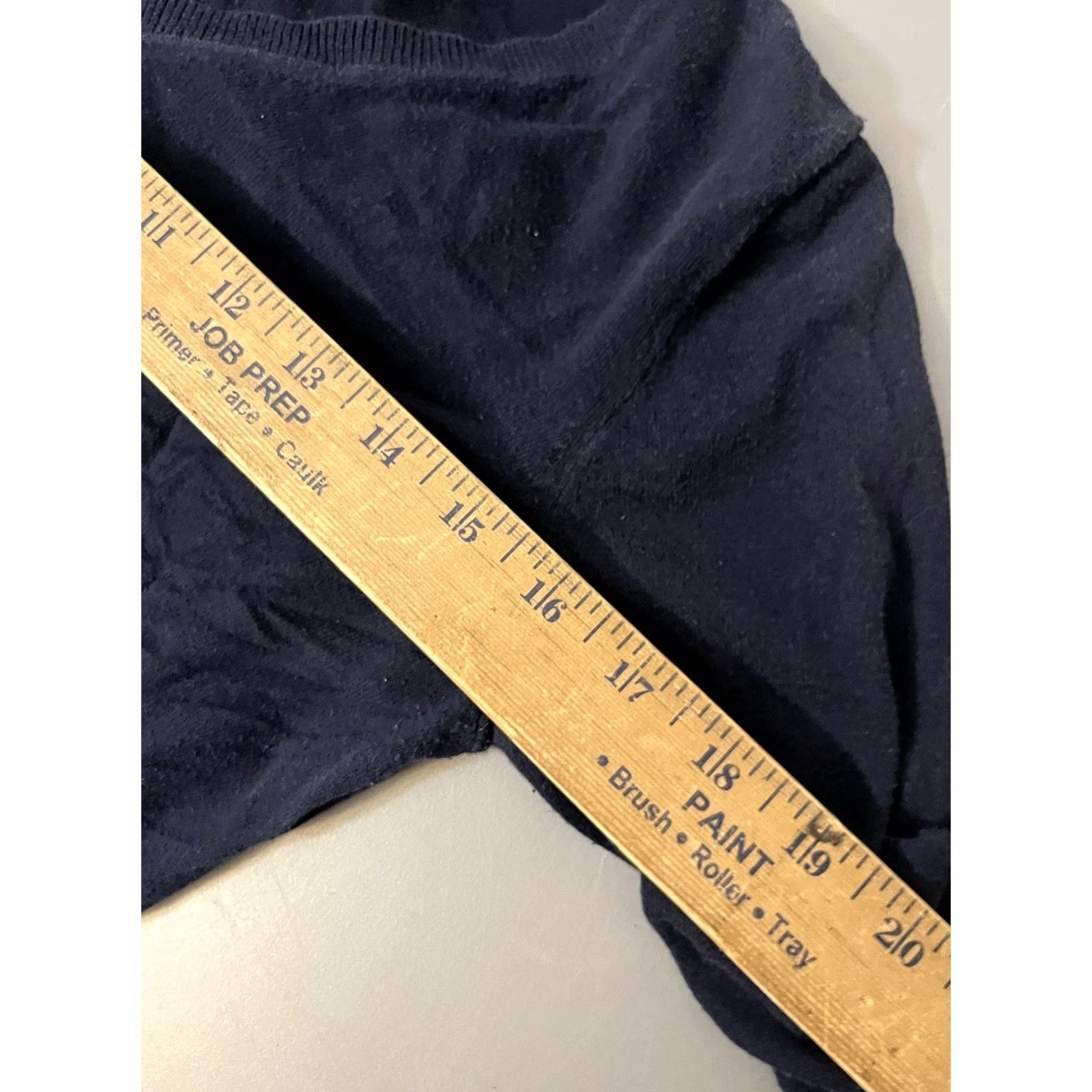 J.Crew J. Crew Navy Blue Cotton V-neck Long Sleeve Sweater Medium E8871 Size M / US 6-8 / IT 42-44 - 6 Thumbnail