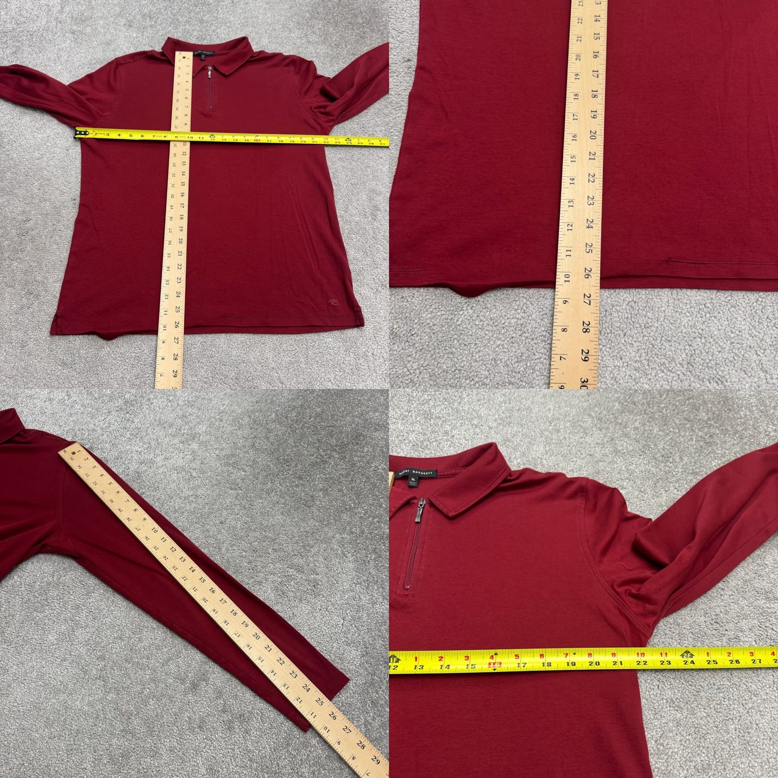 Vintage Robert Barakett Polo Shirt Men XL Red Long Sleeve Knit 100% Cotton Casual Classic Sports Size US XL / EU 56 / 4 - 9 Thumbnail