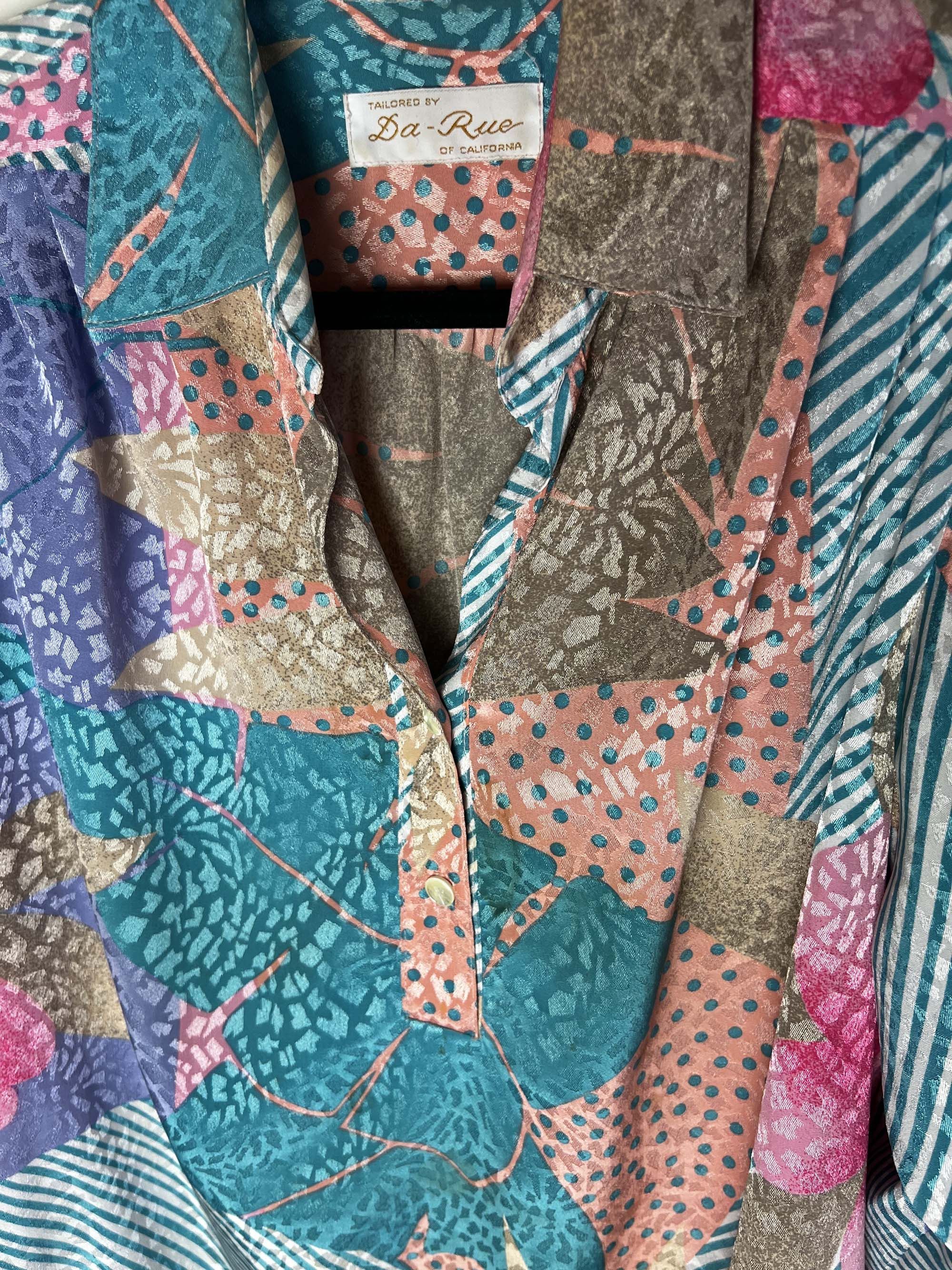 Vintage Vintage 1980's-1990's Da Rue of California Retro Blouse Size L / US 10 / IT 46 - 3 Thumbnail