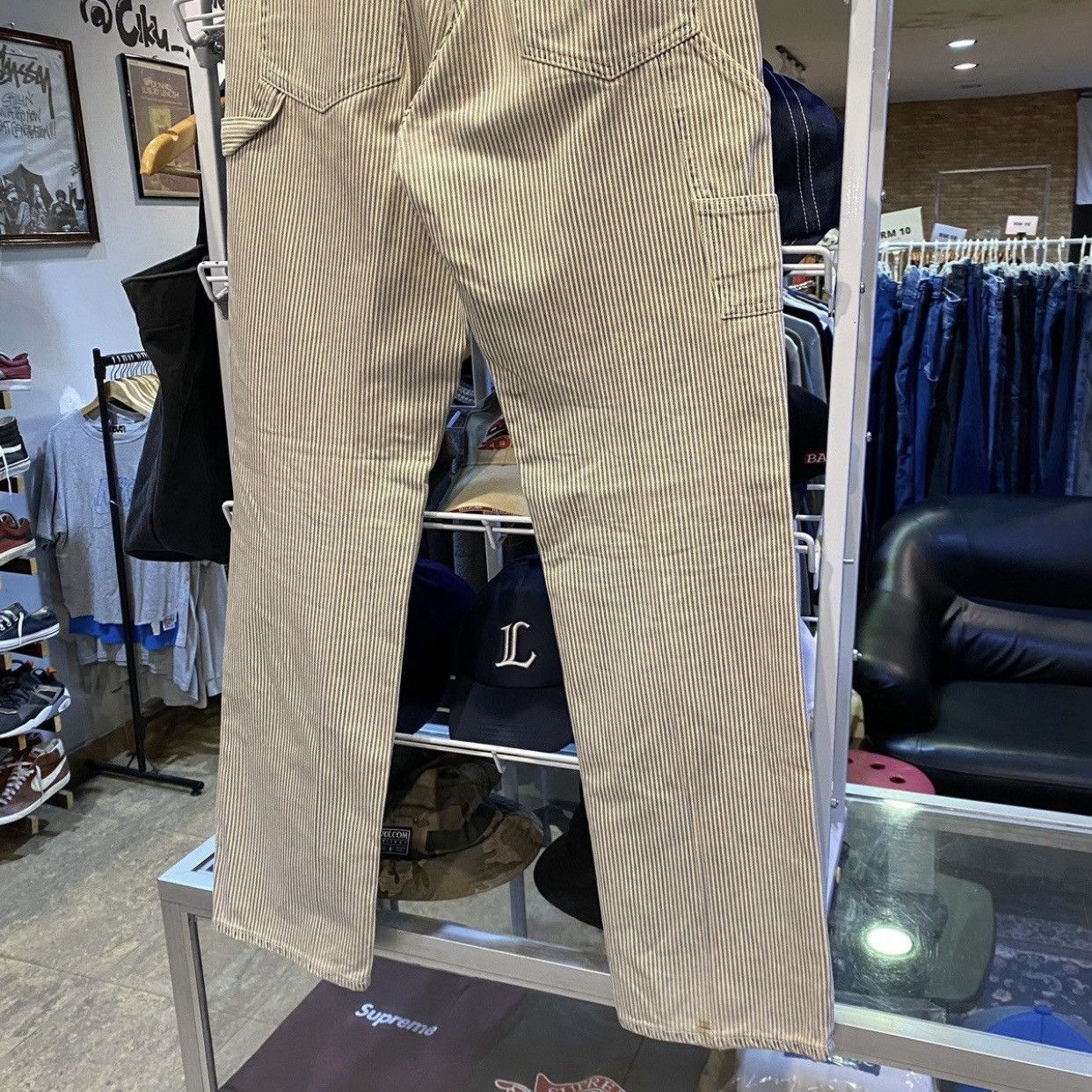 Hysteric Glamour 🔥Sick Y2K E Hyphen World Gallery Carpenter Hickory Pants Size US 34 / EU 50 - 4 Thumbnail