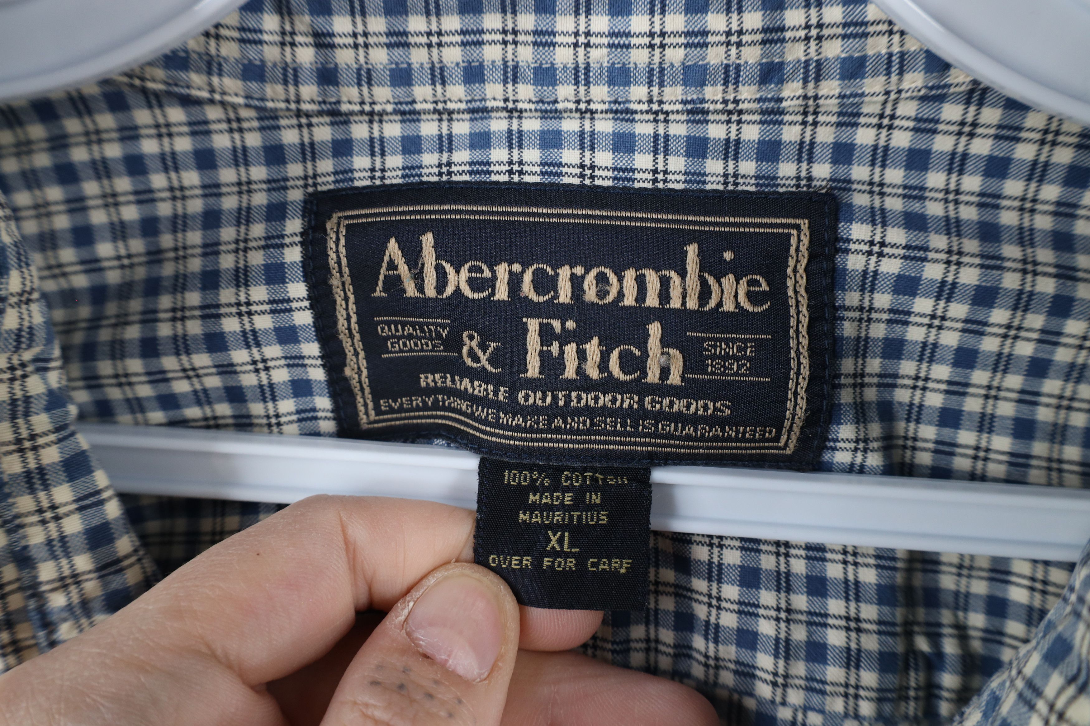 Abercrombie & Fitch × Vintage Vintage 90s Abercrombie & Fitch Collared Button Shirt Plaid Size US XL / EU 56 / 4 - 9 Thumbnail