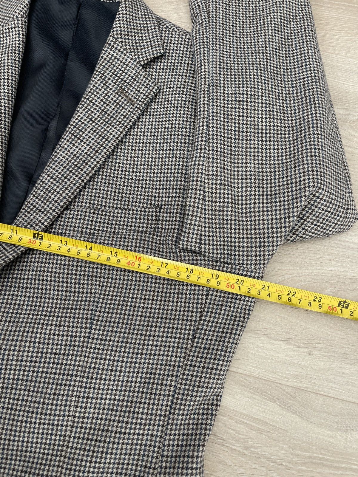 Marks & Spencer Marks & Spencer Wool Blazer Jacket Brown Mix Houndstooth 38R Size 38R - 12 Thumbnail