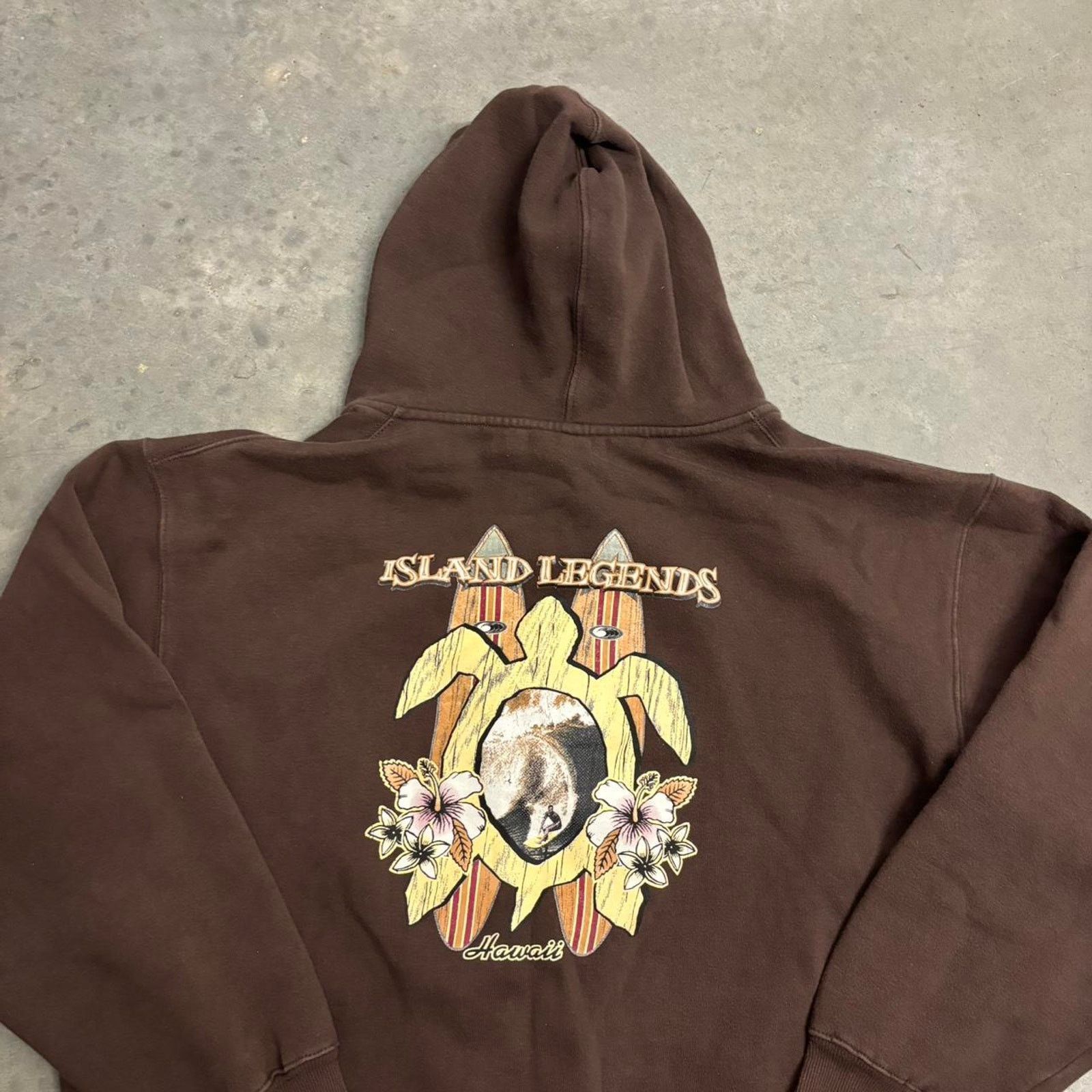 Other Vintage Brown Island Legenda Hawaii Surfer Zip Up Hoodie Size US L / EU 52-54 / 3 - 5 Thumbnail