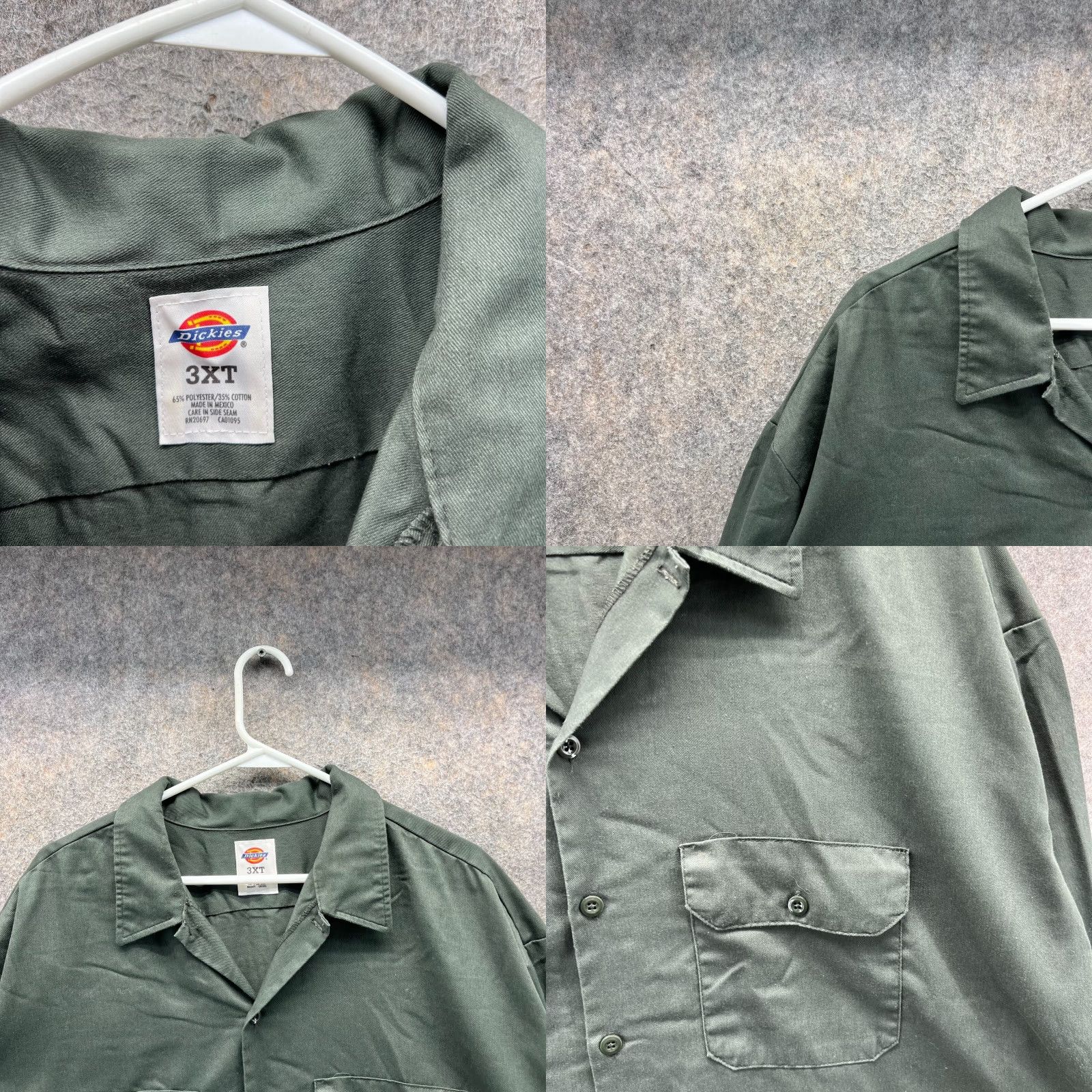 Dickies Dickies Shirt Mens 3XT Legend Green Casual Button Down Twill Workwear Tall Size US XXL / EU 58 / 5 - 8 Thumbnail
