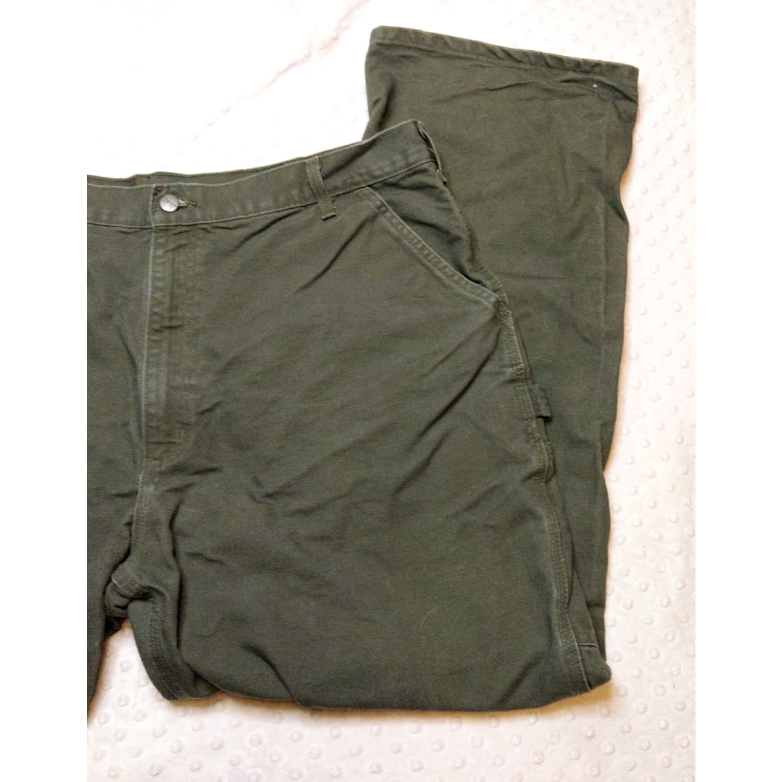 Carhartt Carhartt Pants 90s B11 MOS Moss 42x30 Washed Duck Canvas Dungaree Carpenter Workwear Casual Carhartt Mens 42 Green 5-Pocket Grunge Vintage Womens? Size US 42 / EU 58 - 2 Thumbnail