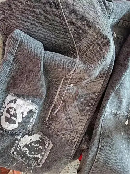 Other Black Trousers Personality Hip-Hop Street Jeans Size US 30 / EU 46 - 4 Thumbnail