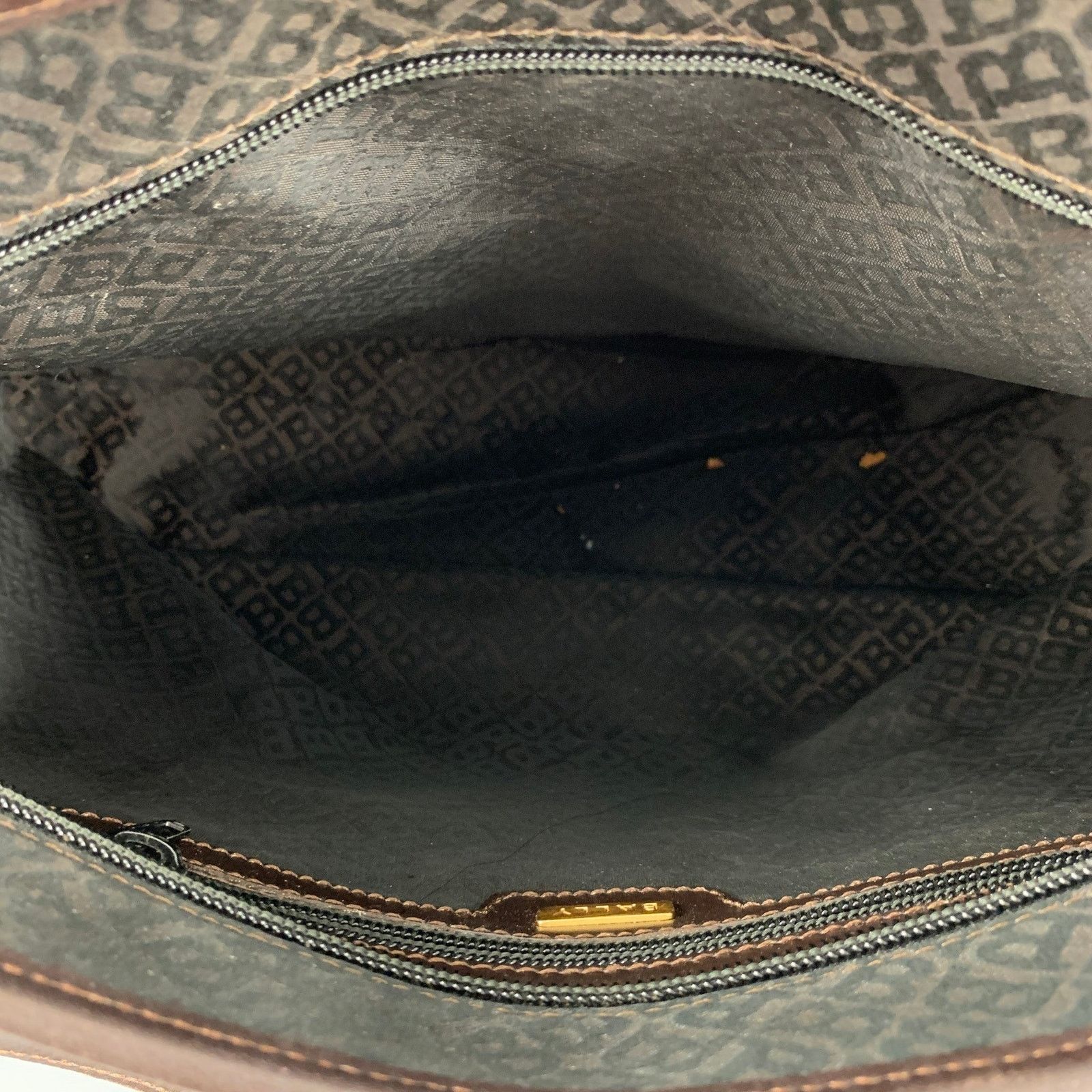 Bally BALLY Brown Monogram Nylon Leather Tote Handbag Size ONE SIZE - 6 Thumbnail