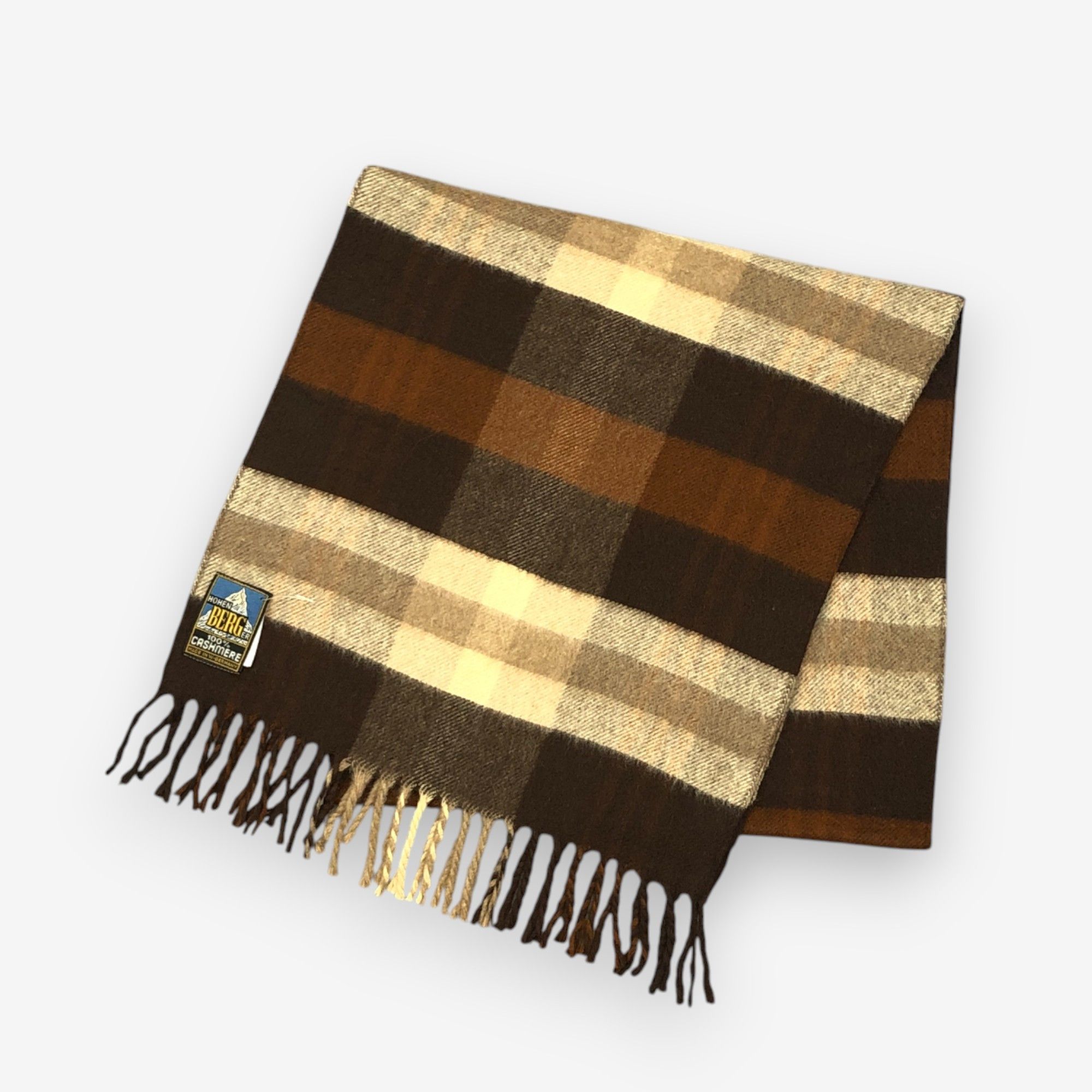 Japanese Brand Vintage Hohenberger Scarf Muffler Wool Plaid Scarves Size ONE SIZE - 3 Thumbnail