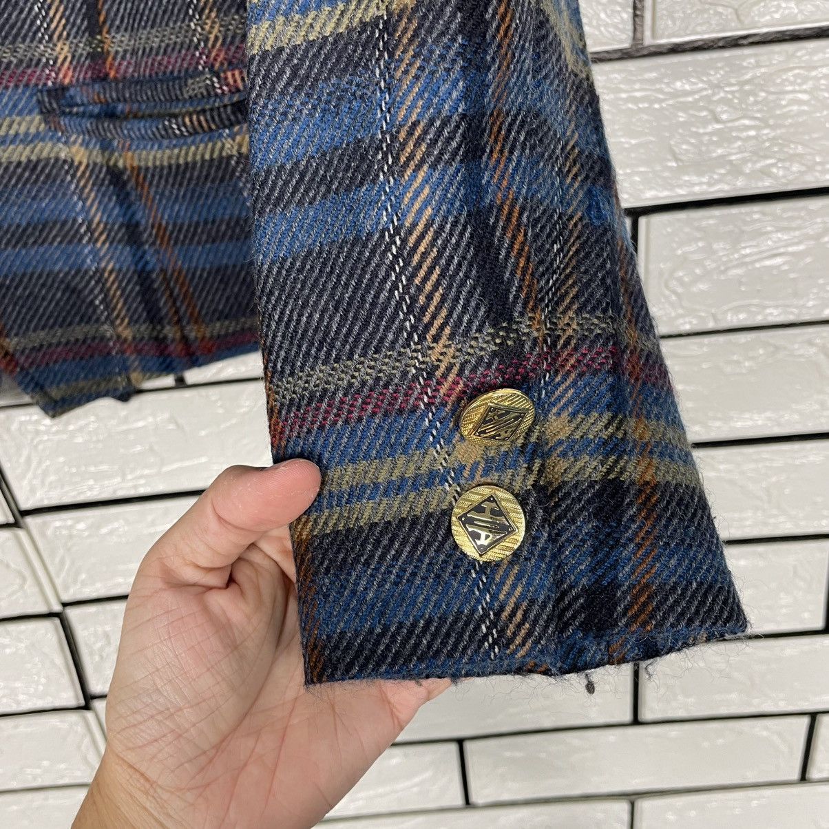 Hardy Amies Hardy Amies Boutique London Plaid Crop Jacket Size M / US 6-8 / IT 42-44 - 13 Thumbnail