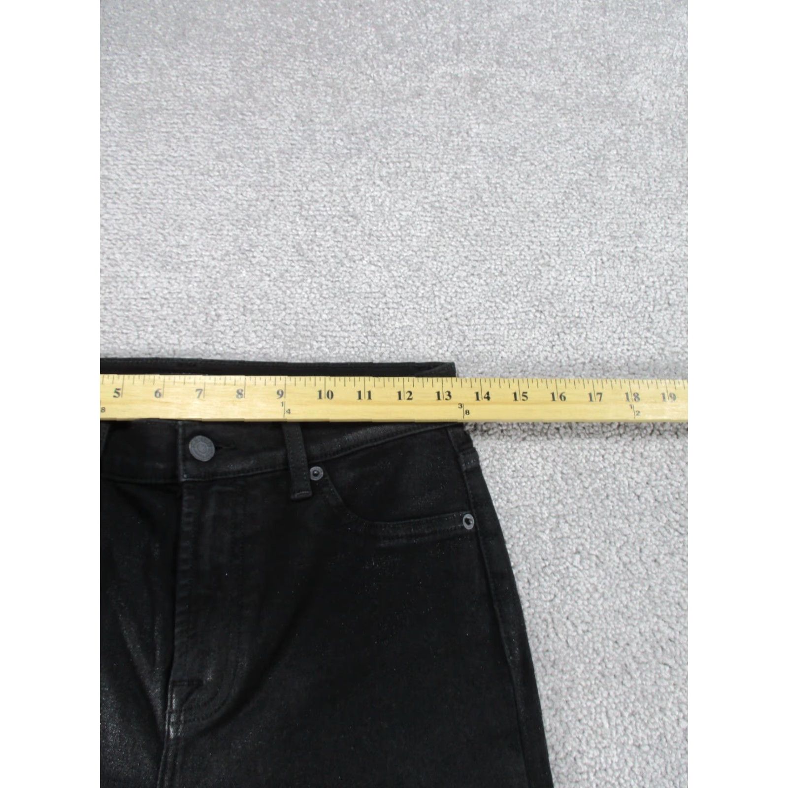 7 For All Mankind 7 For All Mankind Jeans Womens Black Charcoal Mid Rise Straight Leg 26" Waist Glitter Size 26" / US 2 / IT 38 - 7 Thumbnail