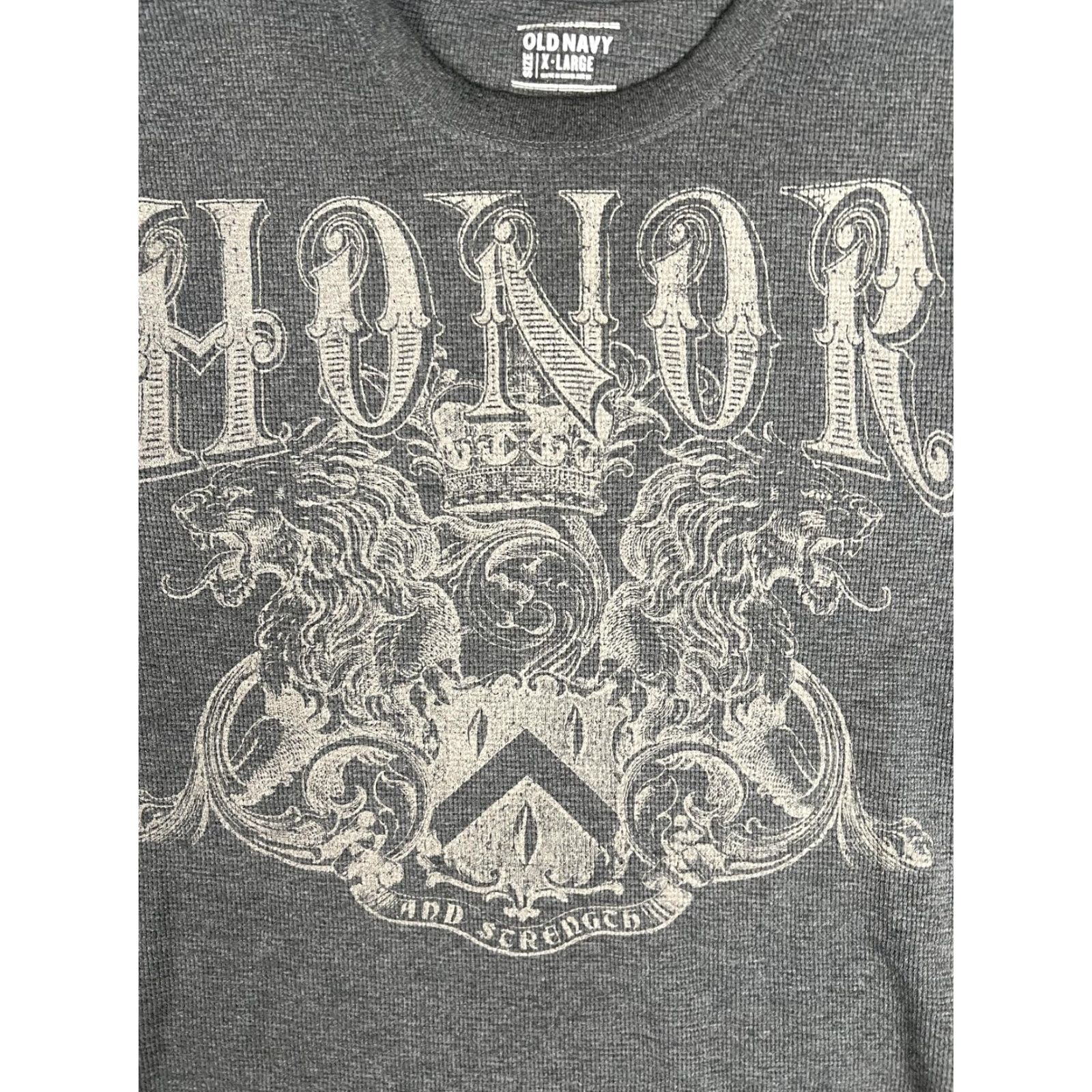 Old Navy VTG Old Navy Thermal Shirt Mens XL Gray Honor Lions Long Sleeve Waffle Graphic T-Shirt Crew Neck Size US XL / EU 56 / 4 - 2 Thumbnail