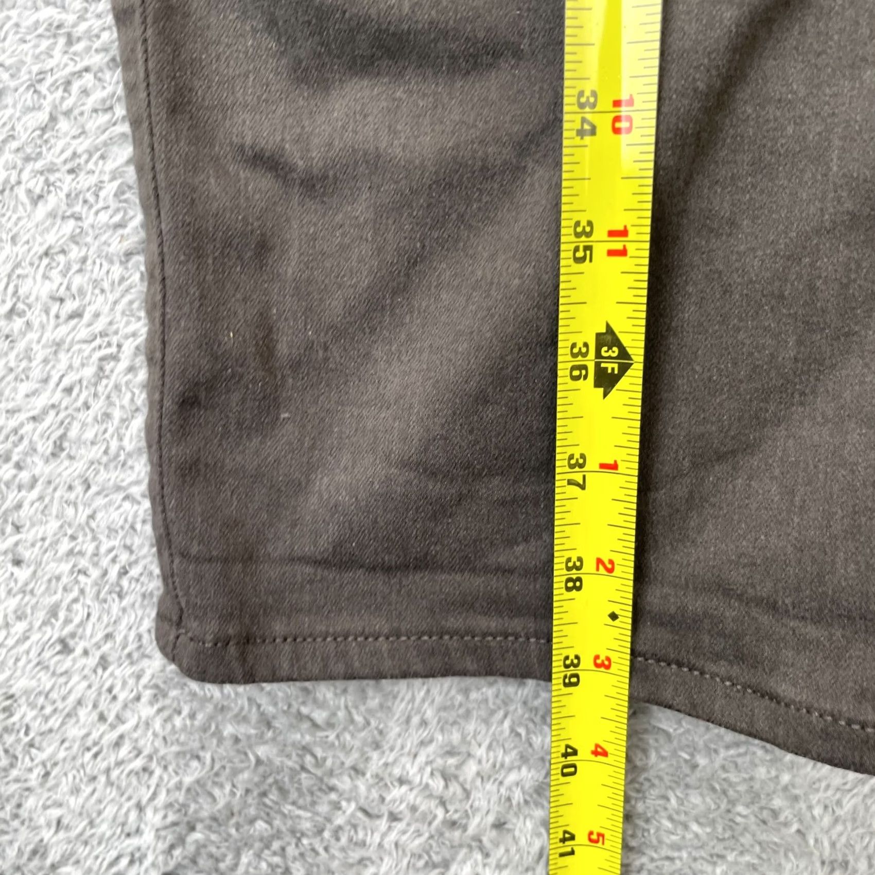 Gap Gap 1969 Jeans Mens 36x30 Brown Denim Cotton Stretch Button Logo Straight 5-Pocket - Dark Wash, Regular Fit, Inseam 28in Size US 36 / EU 52 - 6 Thumbnail