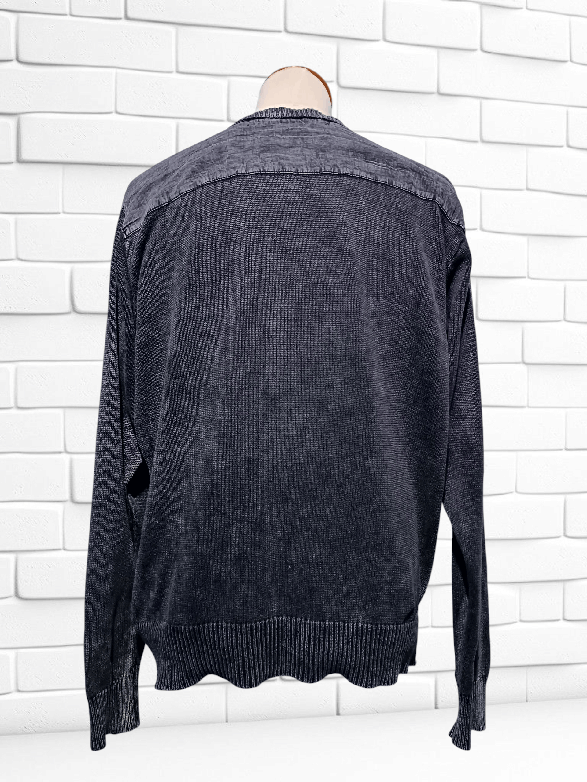 Japanese Brand Niko And... Black Acid Wash Ribbed Knit Jumper Size US XL / EU 56 / 4 - 6 Thumbnail