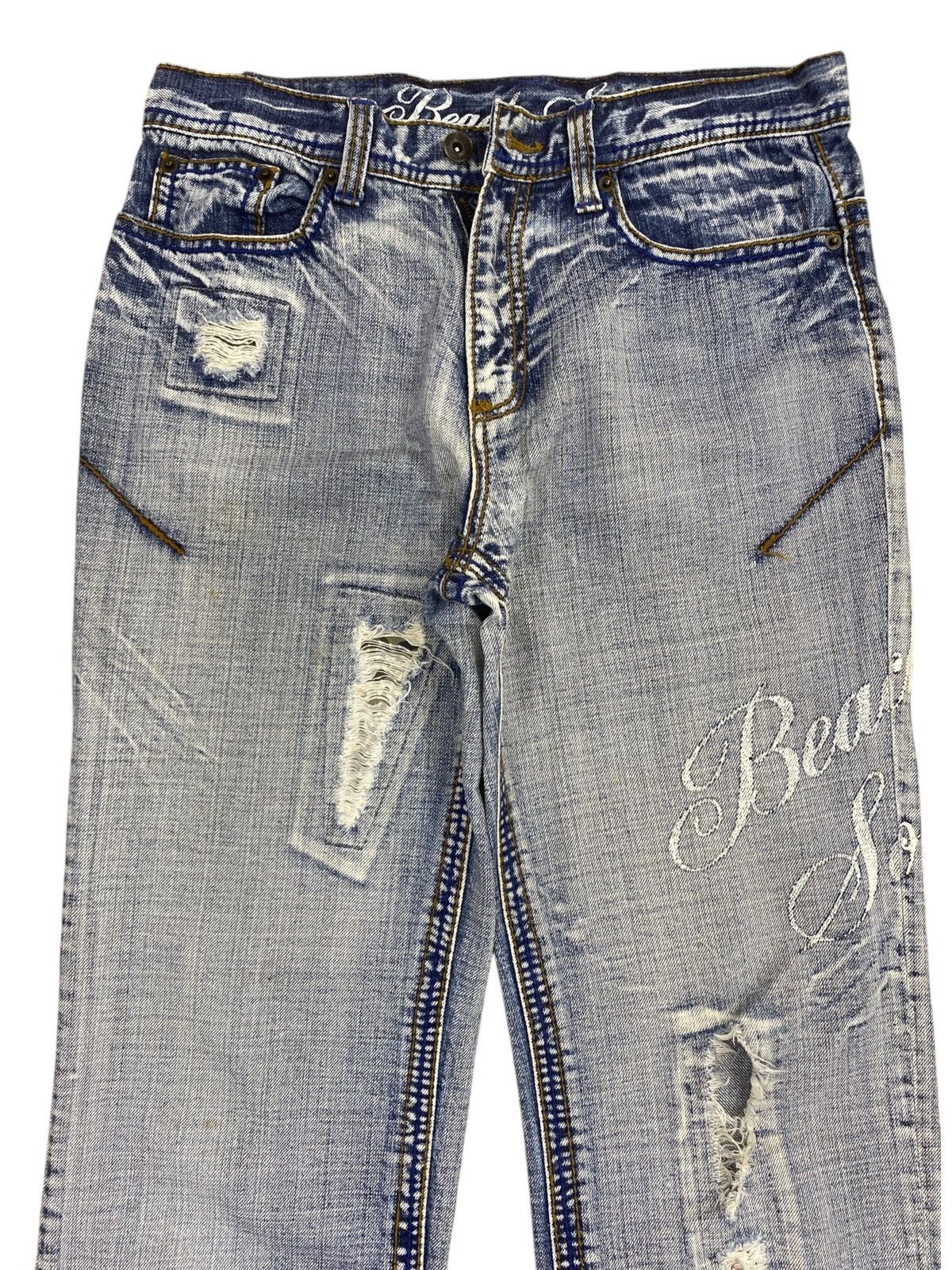 Japanese Brand Japanese Brand Acid Light Wash Style Loose Jeans Size US 32 / EU 48 - 2 Thumbnail