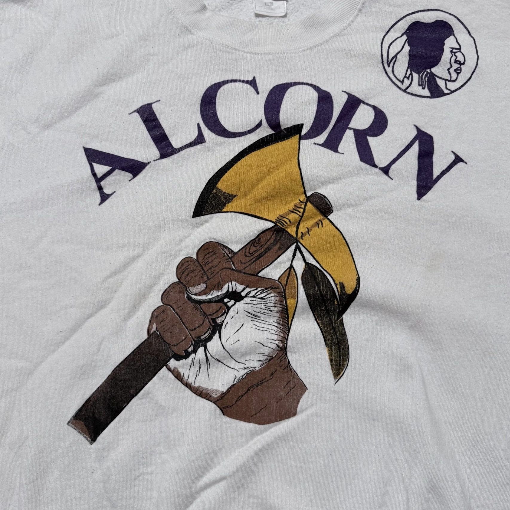Fruit Of The Loom VINTAGE Alcorn State University Braves Fruit of the Loom Sweatshirt Mens White 2XL Size US XXL / EU 58 / 5 - 5 Thumbnail