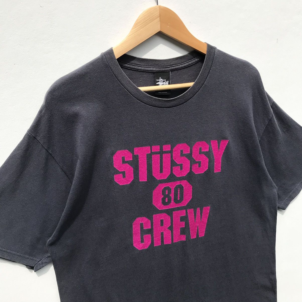 Stussy Vintage Stussy 80 Crew Tee Stussy Streetwear SunFaded Size US L / EU 52-54 / 3 - 4 Thumbnail