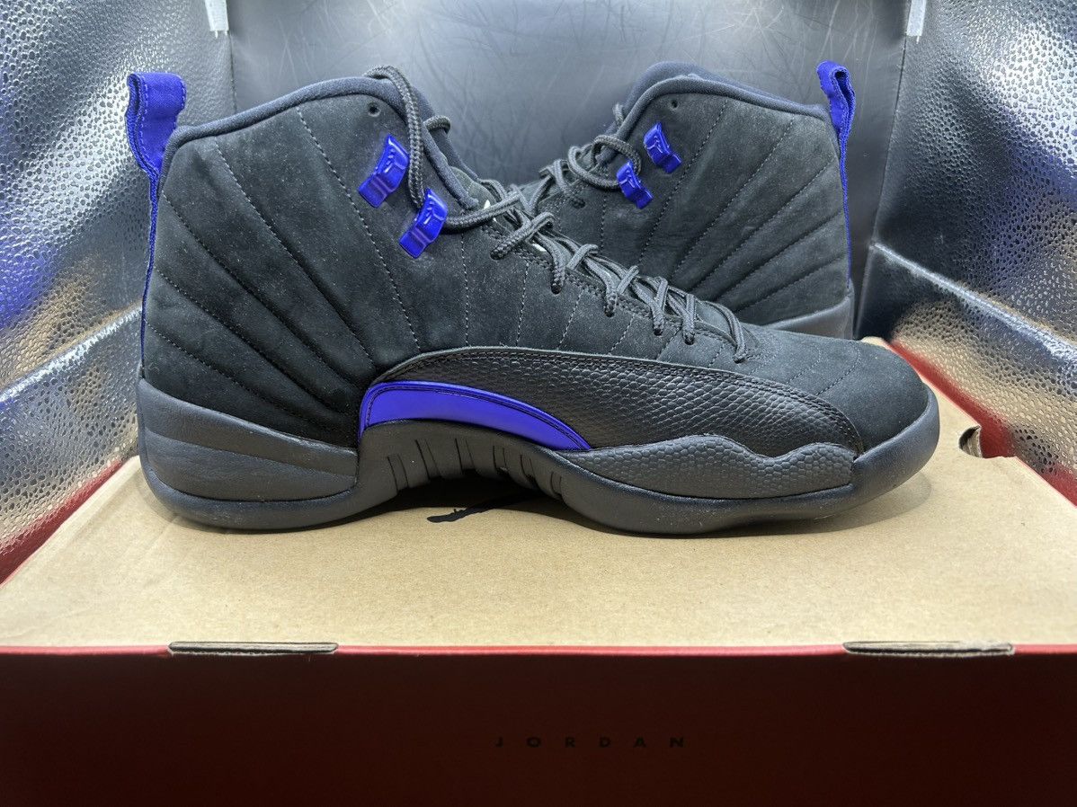 Jordan Brand Jordan 12 Retro Black Dark Concord Size US 13 / EU 46 - 4 Thumbnail