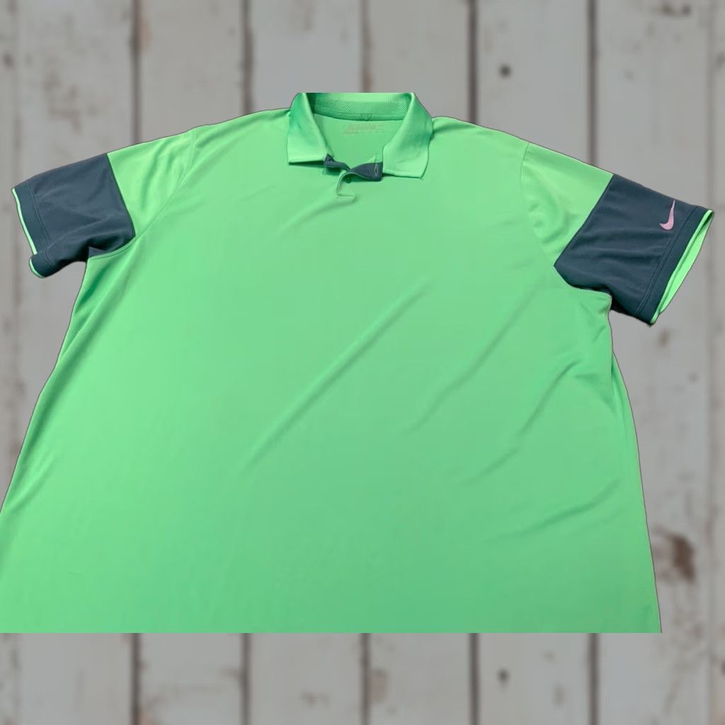 Nike Nike Tour Performance Mens XXL Polo Golf Shirt Short Sleeve Collared Breathable Regular Fit Green Size US XXL / EU 58 / 5 - 1 Thumbnail