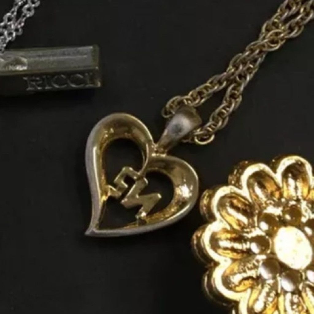 Nina Ricci Nina Ricci gold and crystal heart necklace Size ONE SIZE - 6 Thumbnail