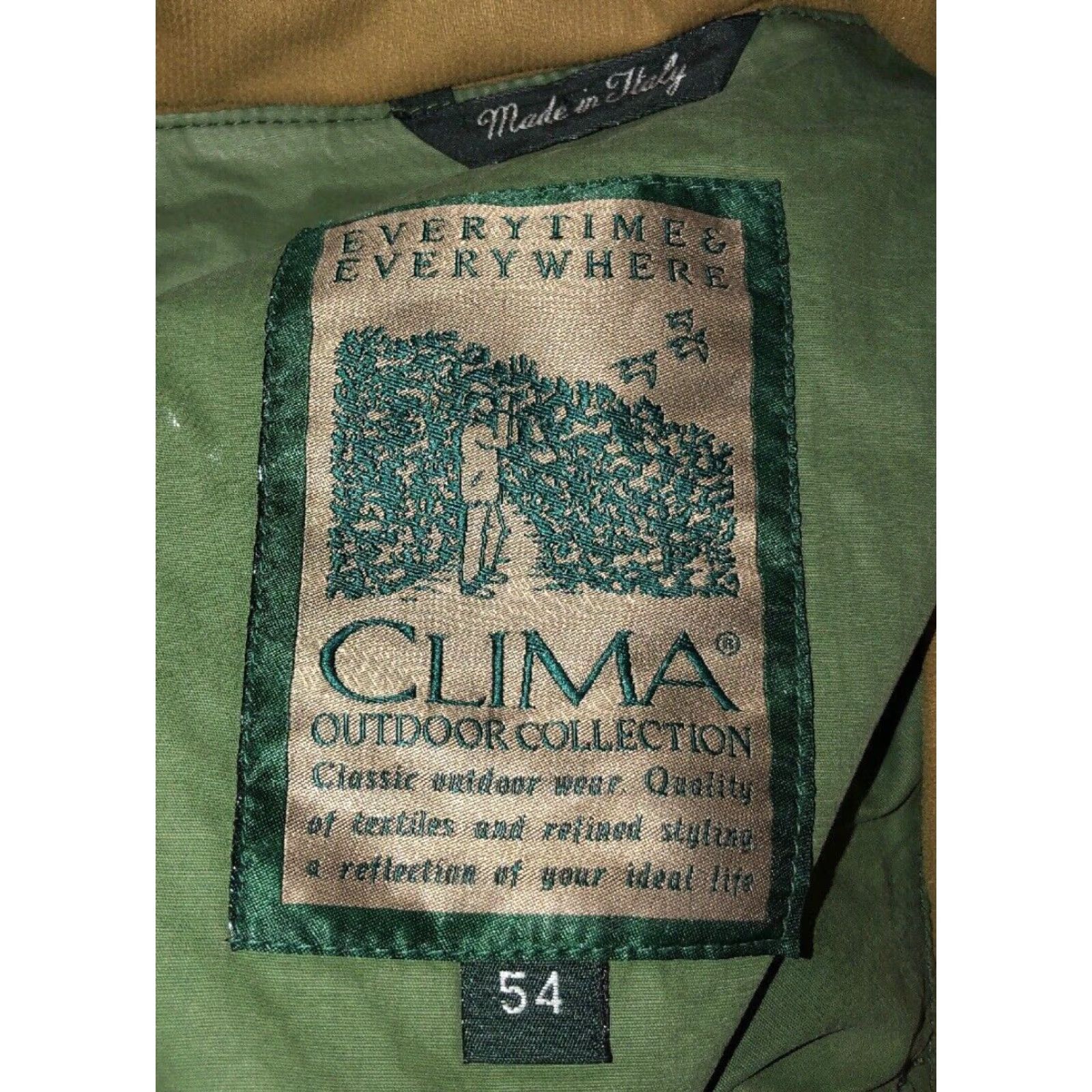 Vintage Clima Jacket Mens Size 54 Green ITALY MADE Full Zip Size US L / EU 52-54 / 3 - 5 Thumbnail