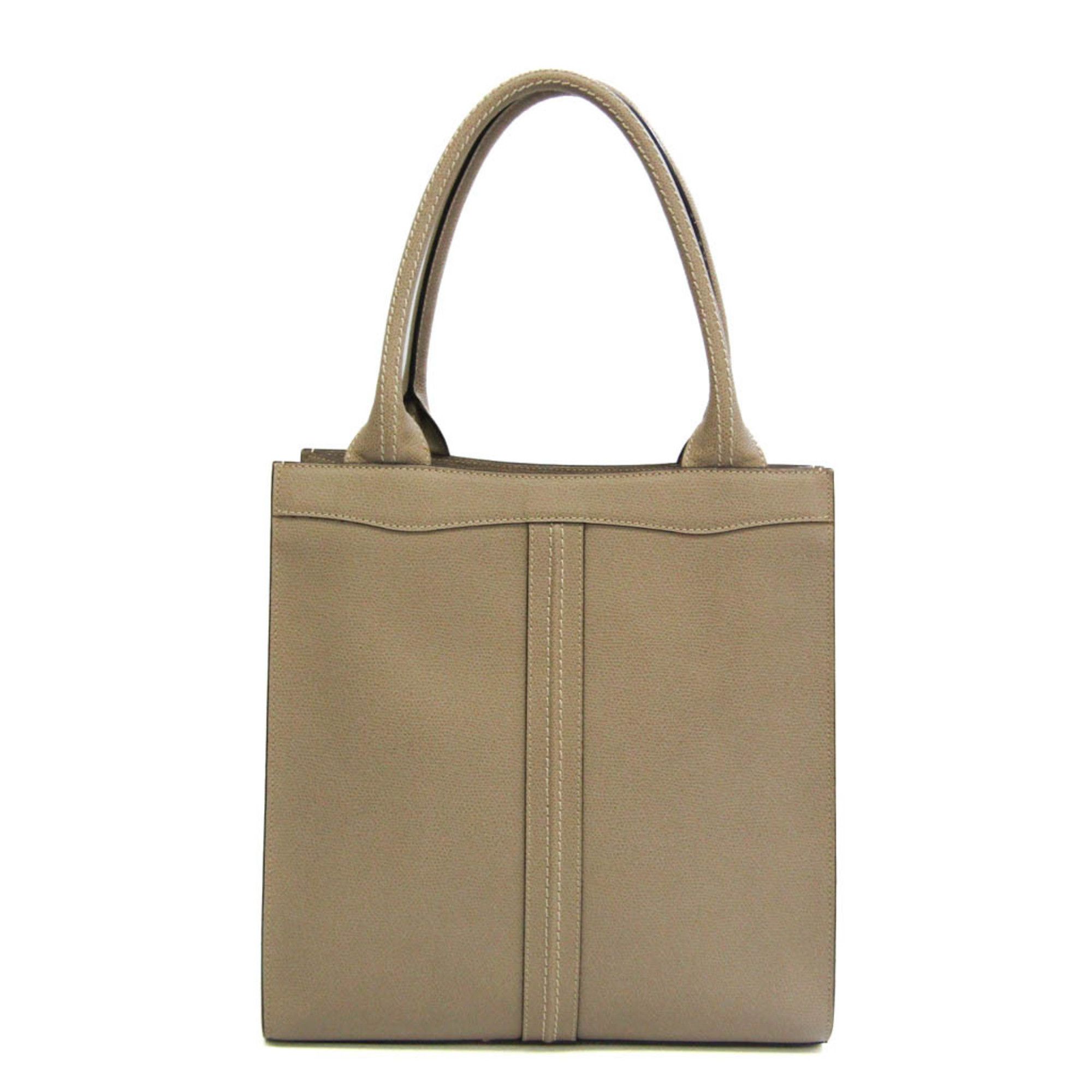 Valextra Women's Leather Tote Bag Grayish