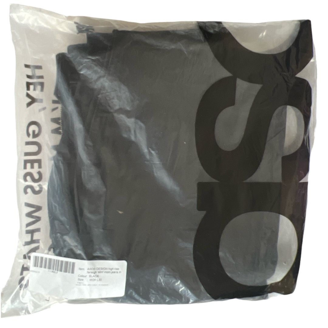 Asos Asos Design Clean Black Slim Mom Jeans, W26L30 Size 26" / US 2 / IT 38 - 9 Thumbnail