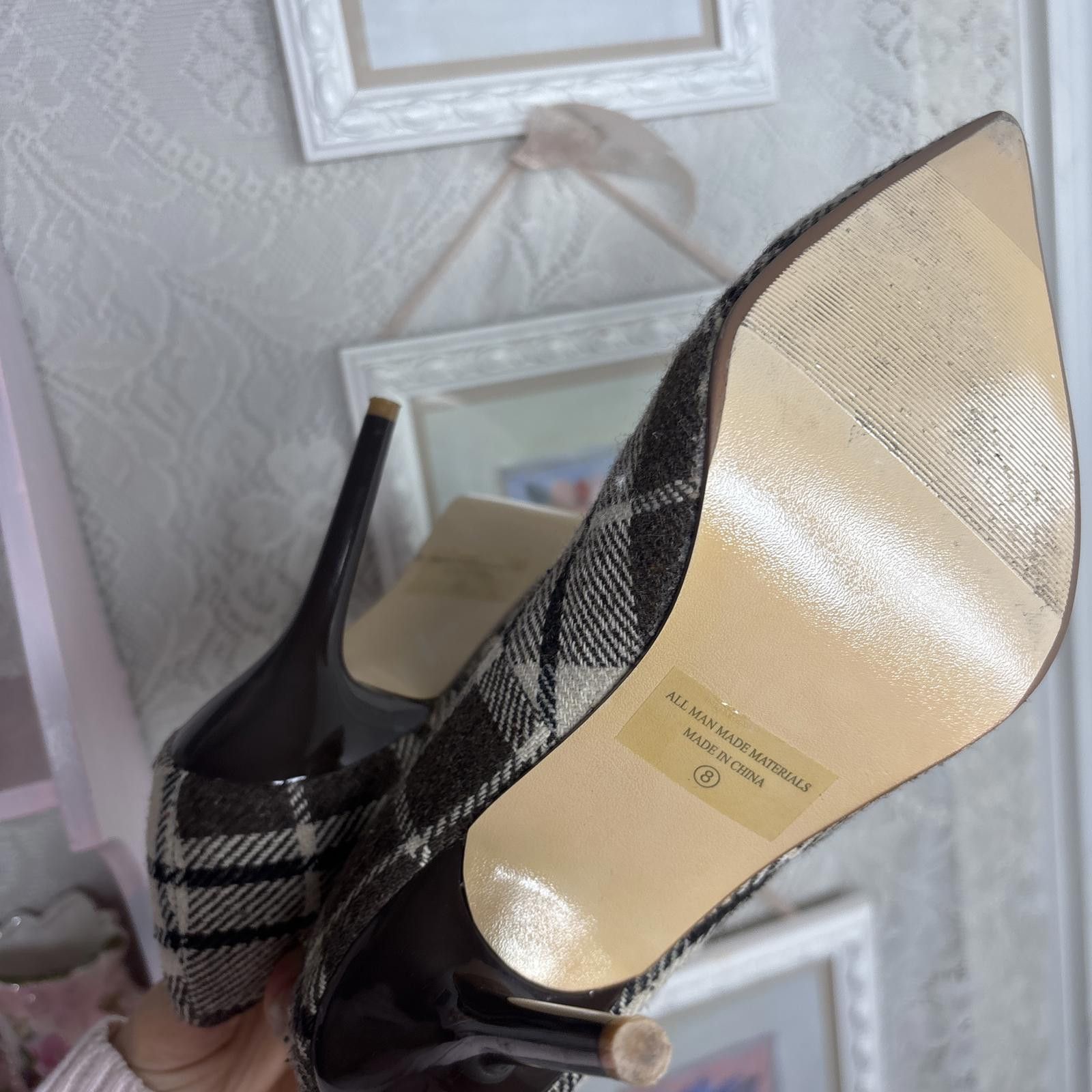 Other vintage 90s brown plaid pointed heals Size US 8 / IT 38 - 6 Thumbnail