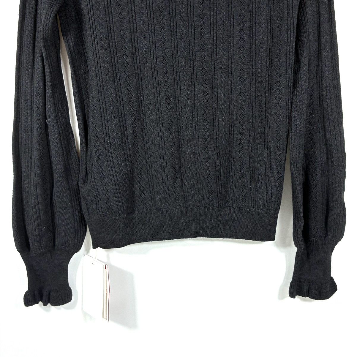 Valentino Valentino Garavani Floral Embroidered Wool Cardigan S Black Size S / US 4 / IT 40 - 18 Thumbnail