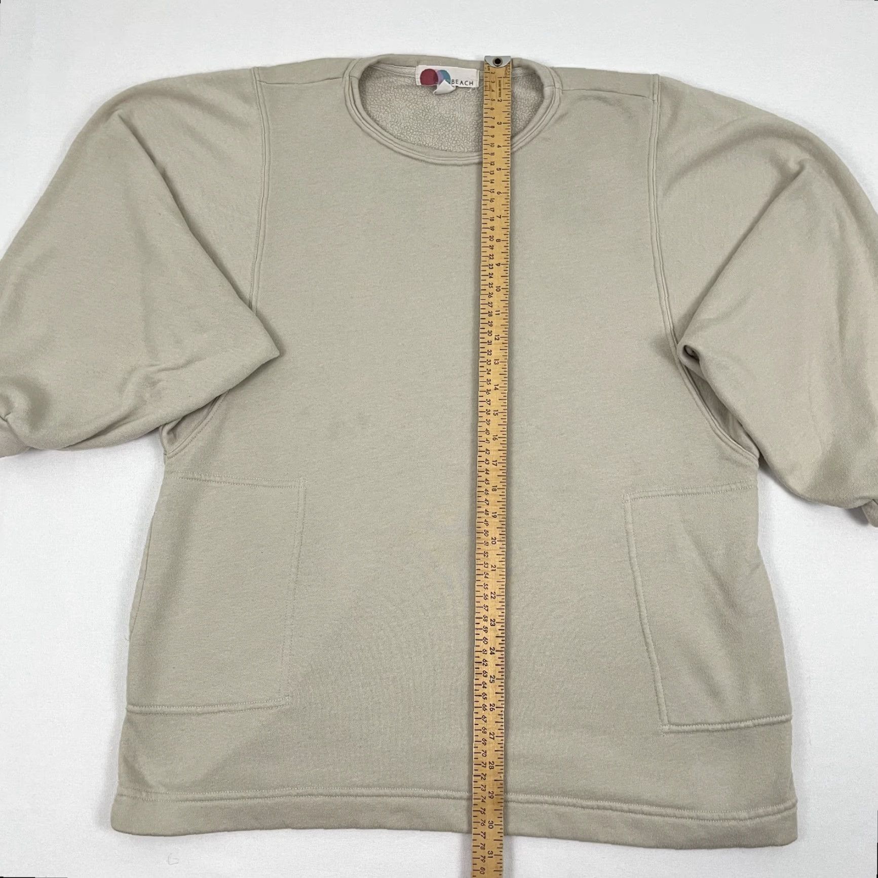 Free People Free People FP Beach Womens Medium Oversized Beige Pockets Beachy Boho Minimal Shirt Womens M Beige Pockets Beach Beachy Boho Minimal Size M / US 6-8 / IT 42-44 - 4 Thumbnail