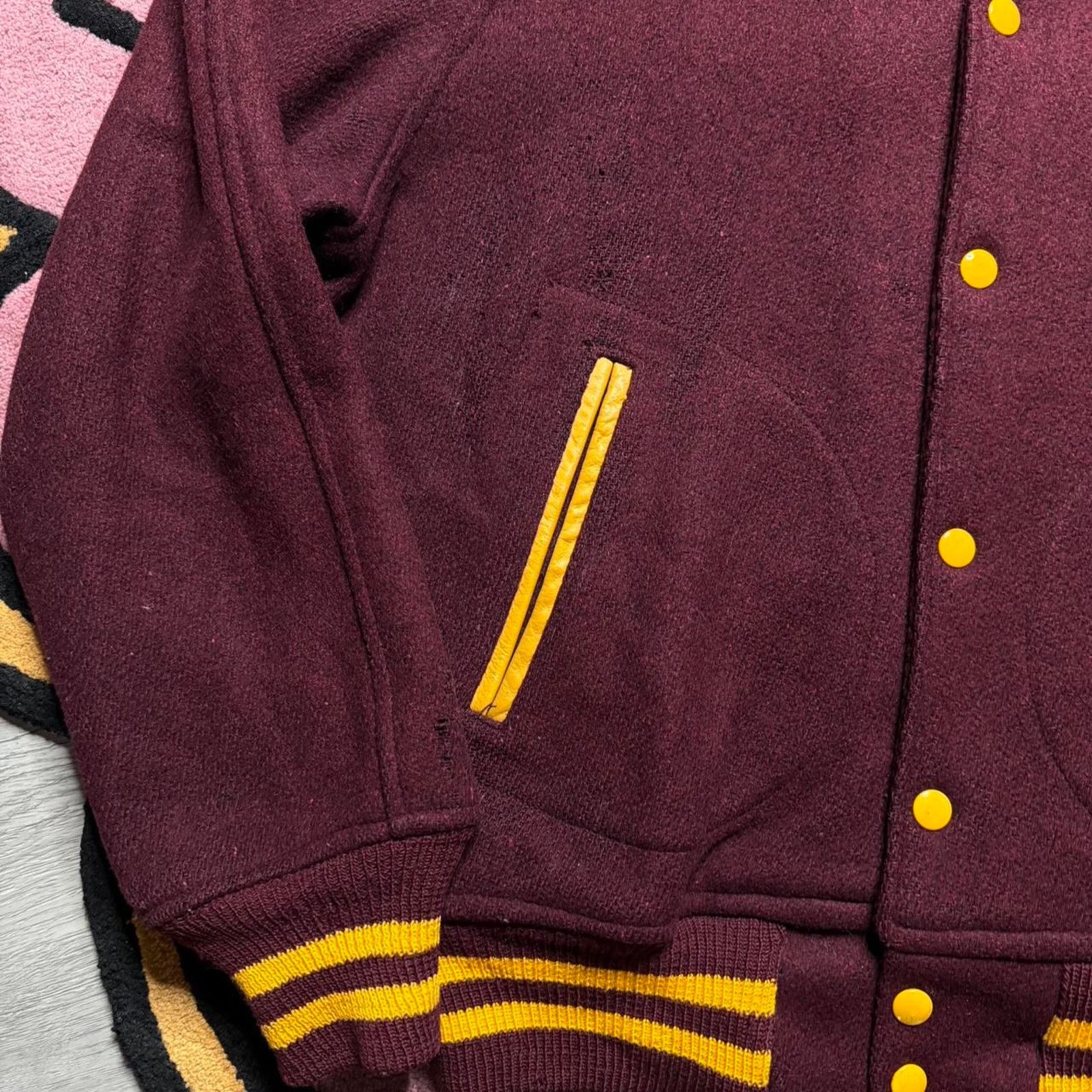 Vintage Vintage 60s Arlington High School Wool Varsity Bomber Jacket Size US M / EU 48-50 / 2 - 3 Thumbnail