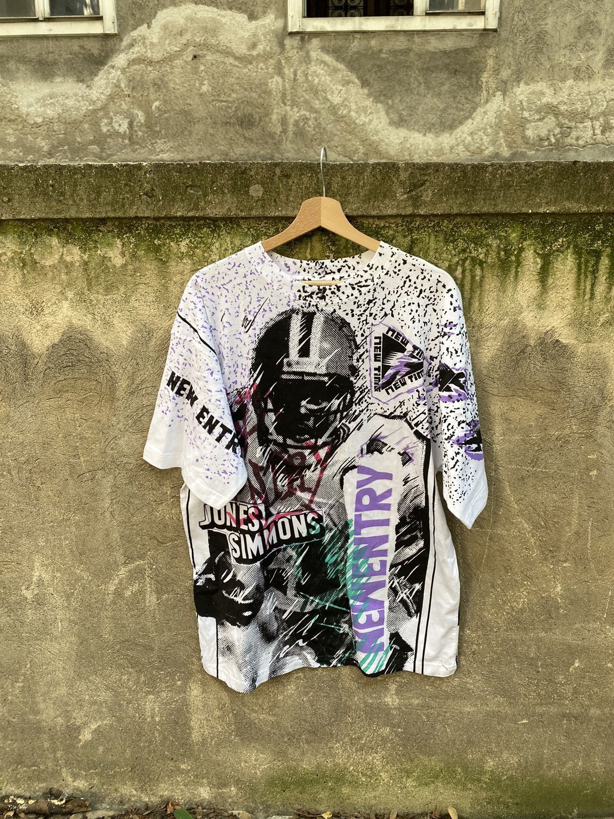NHL × Vintage Vintage 90s NHL Jones Simmons Overprinted T-Shirt Size US XL / EU 56 / 4 - 1 Thumbnail