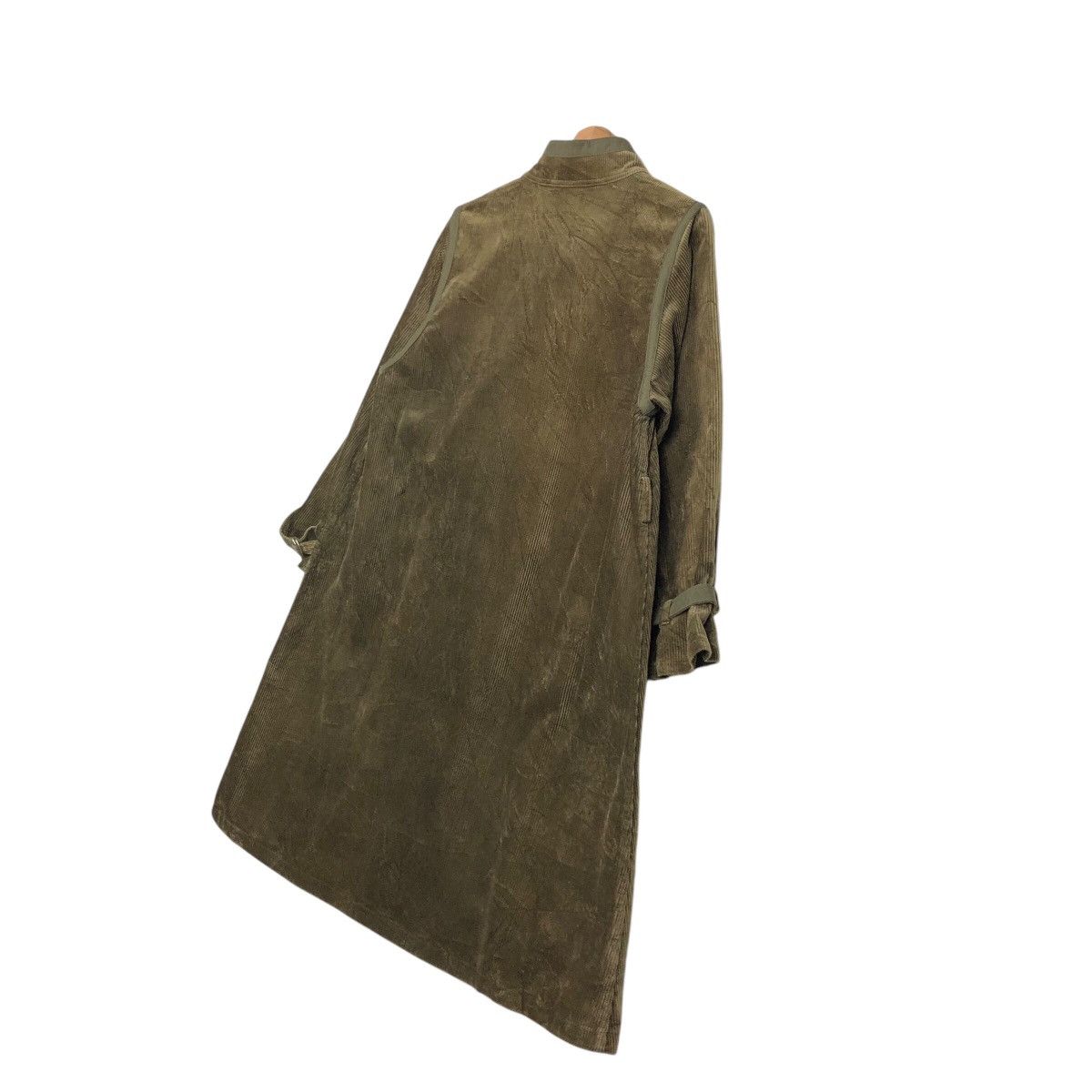 Issey Miyake 📌Vintage Long Jacket Corduroy Rain Pearl Hidden Collar Size US M / EU 48-50 / 2 - 12 Thumbnail