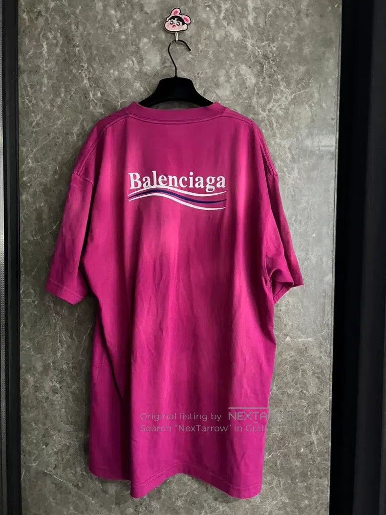Balenciaga Balenciaga Pink purple Coke embroidered short-sleeve S Size US S / EU 44-46 / 1 - 2 Thumbnail