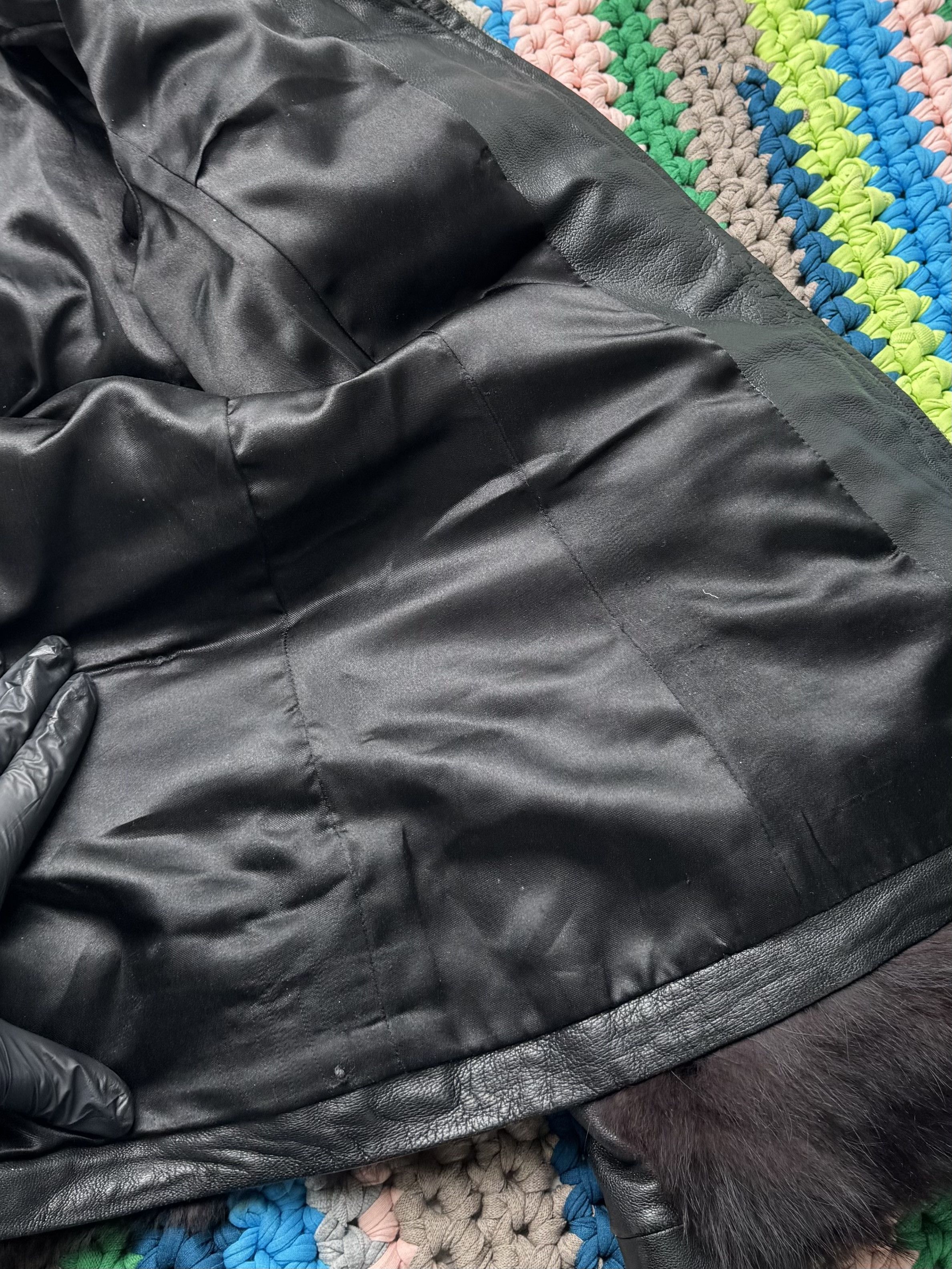 Vintage Women Vintage Leather Real Fur Jacket Winter Coat (D15) Size M / US 6-8 / IT 42-44 - 13 Thumbnail