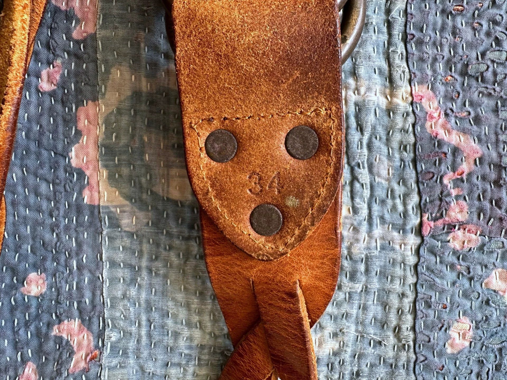 RRL Ralph Lauren RRL Woven Double Ring Distressed Belt 34 Size ONE SIZE - 6 Thumbnail
