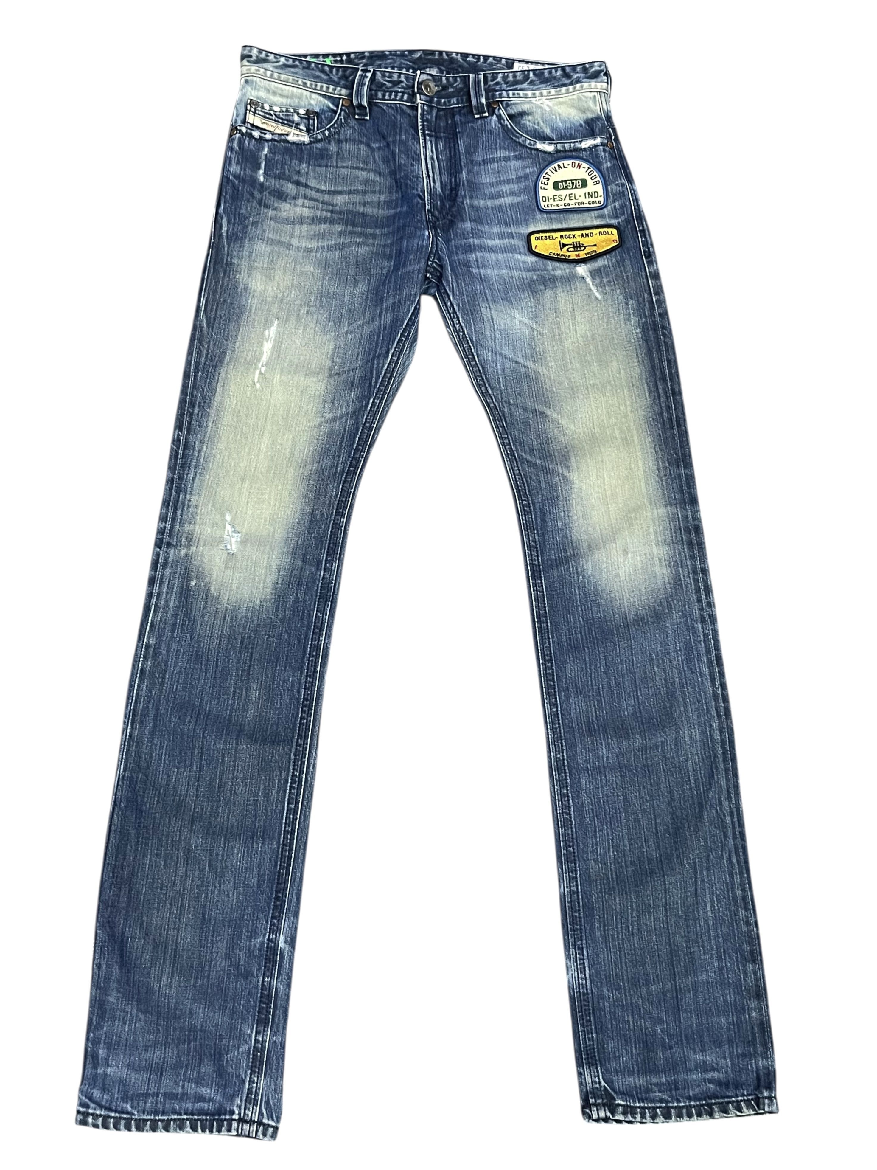 Diesel 🤘🏼Vintage DIESEL DNA Punk Rock Slim Skinny Mudwash Denim Size US 31 - 3 Thumbnail