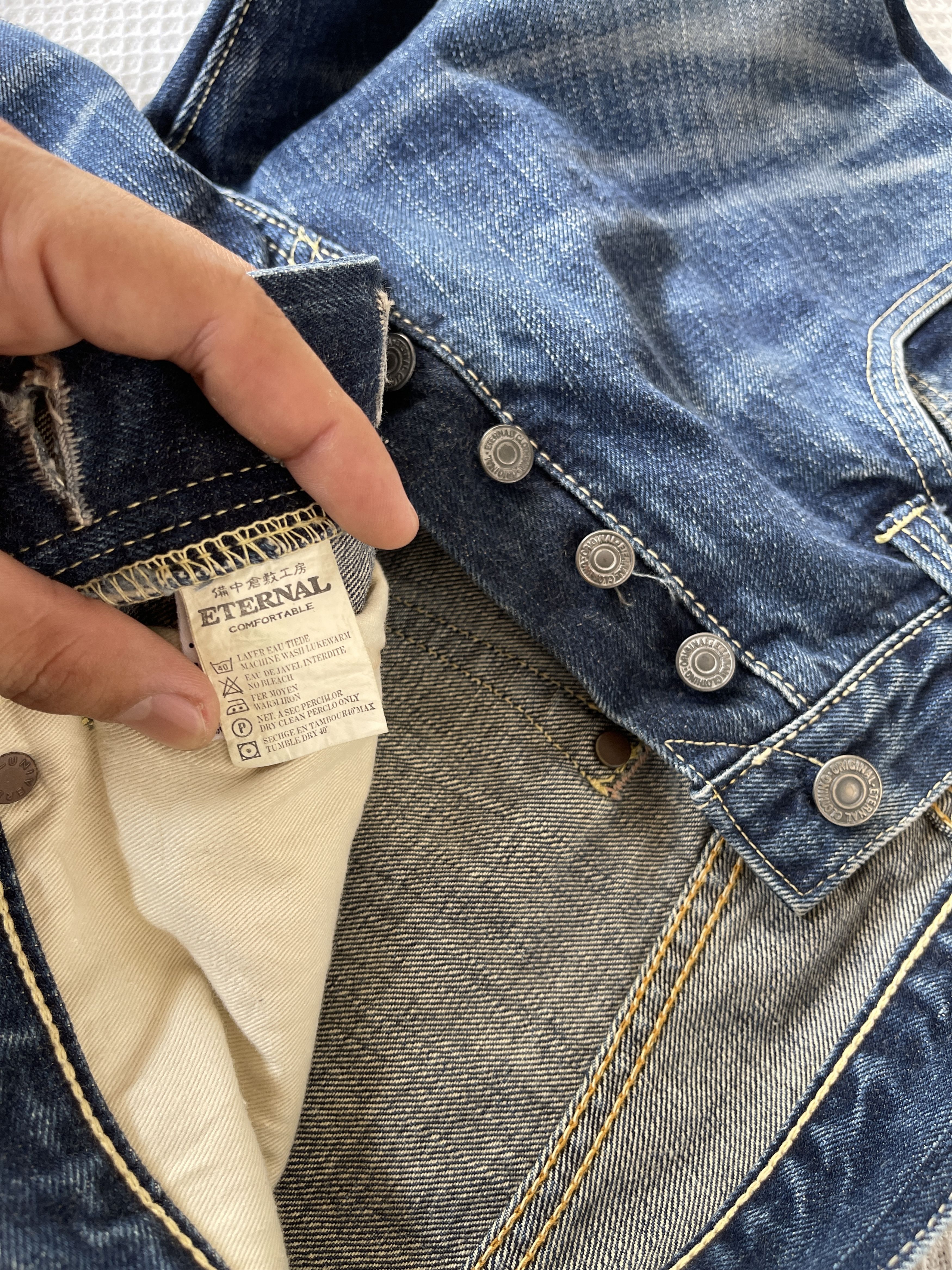 Kapital Vintage’90s🔥ETERNAL By Kapital🔥Distressed Selvedge Denim Size US 32 / EU 48 - 13 Thumbnail