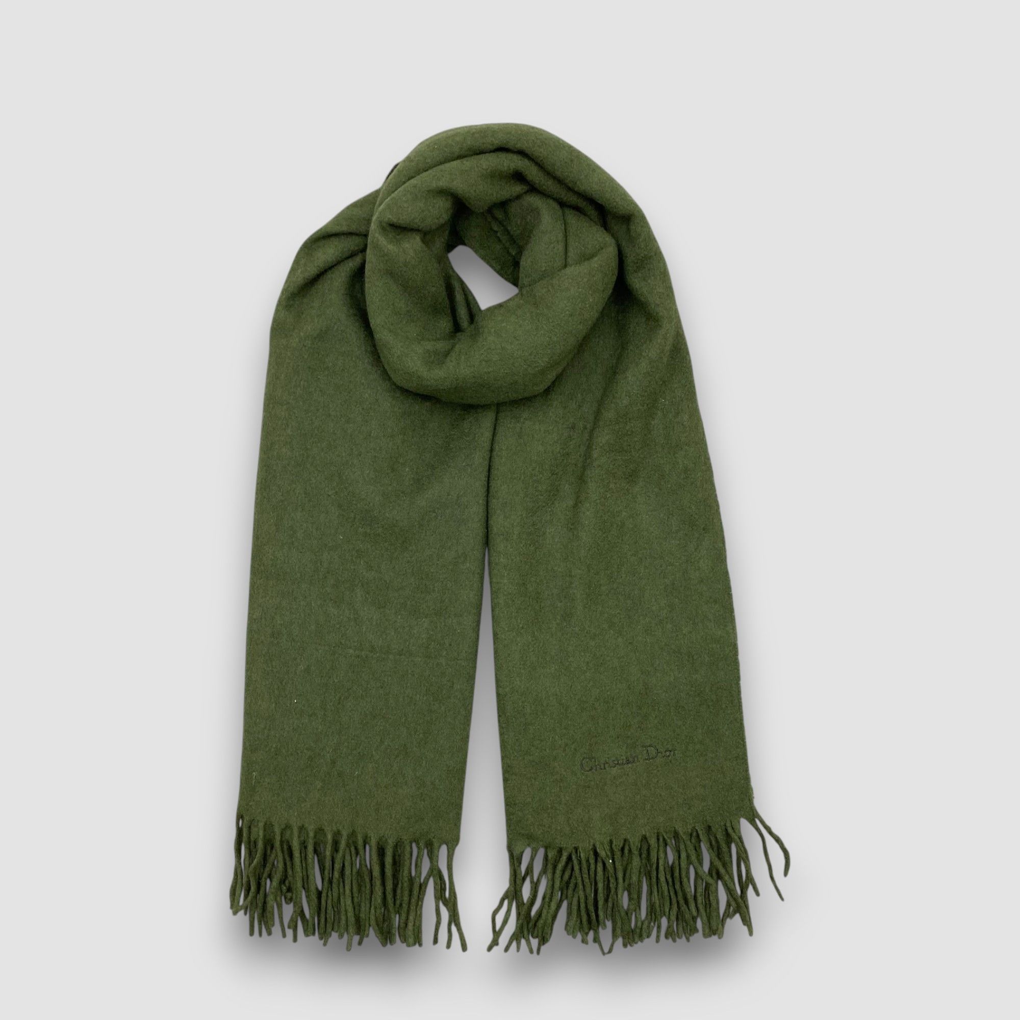 Japanese Brand Vintage Christian Dior Scarf Muffler Wool Winter Scarves Size ONE SIZE - 1 Thumbnail