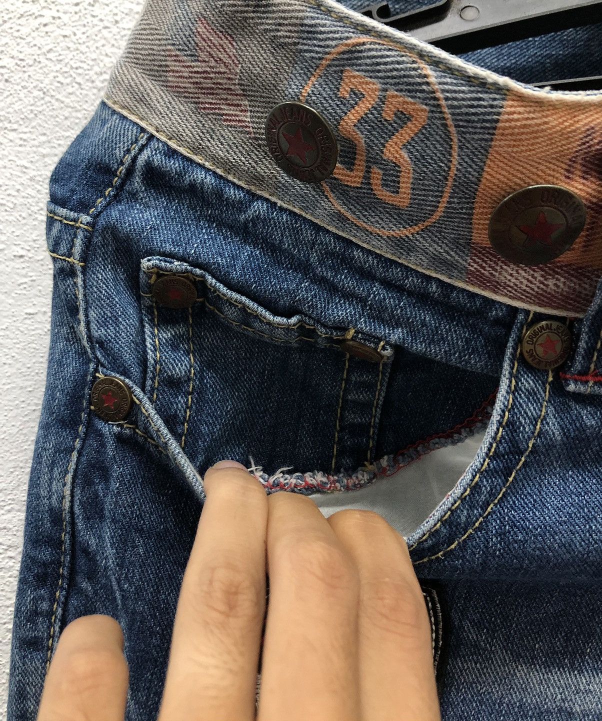 Jean Vintage Original Jeans Pants Size 32" / US 10 / IT 46 - 6 Thumbnail