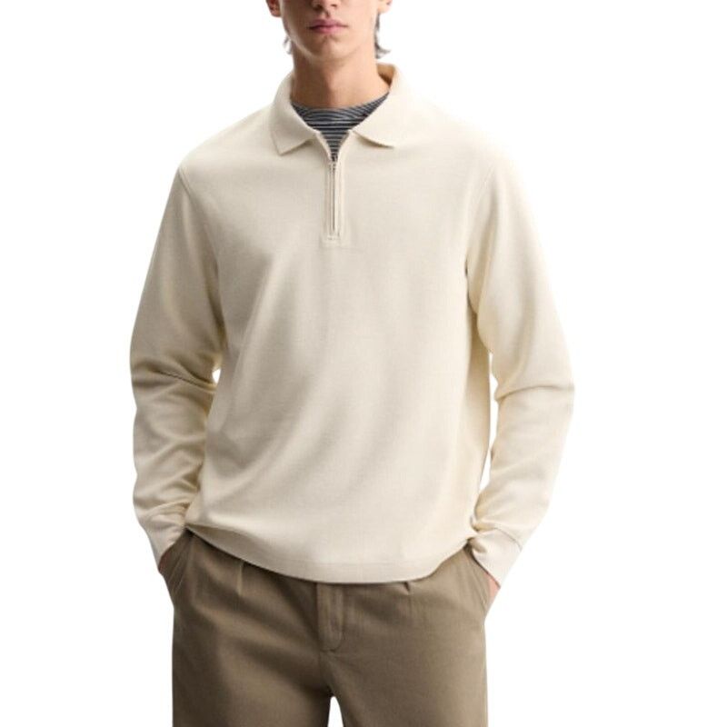 Zara Zara Ribbed Long Sleeve Quarter Zip Collar Polo Shirt Mens L Size US L / EU 52-54 / 3 - 1 Thumbnail