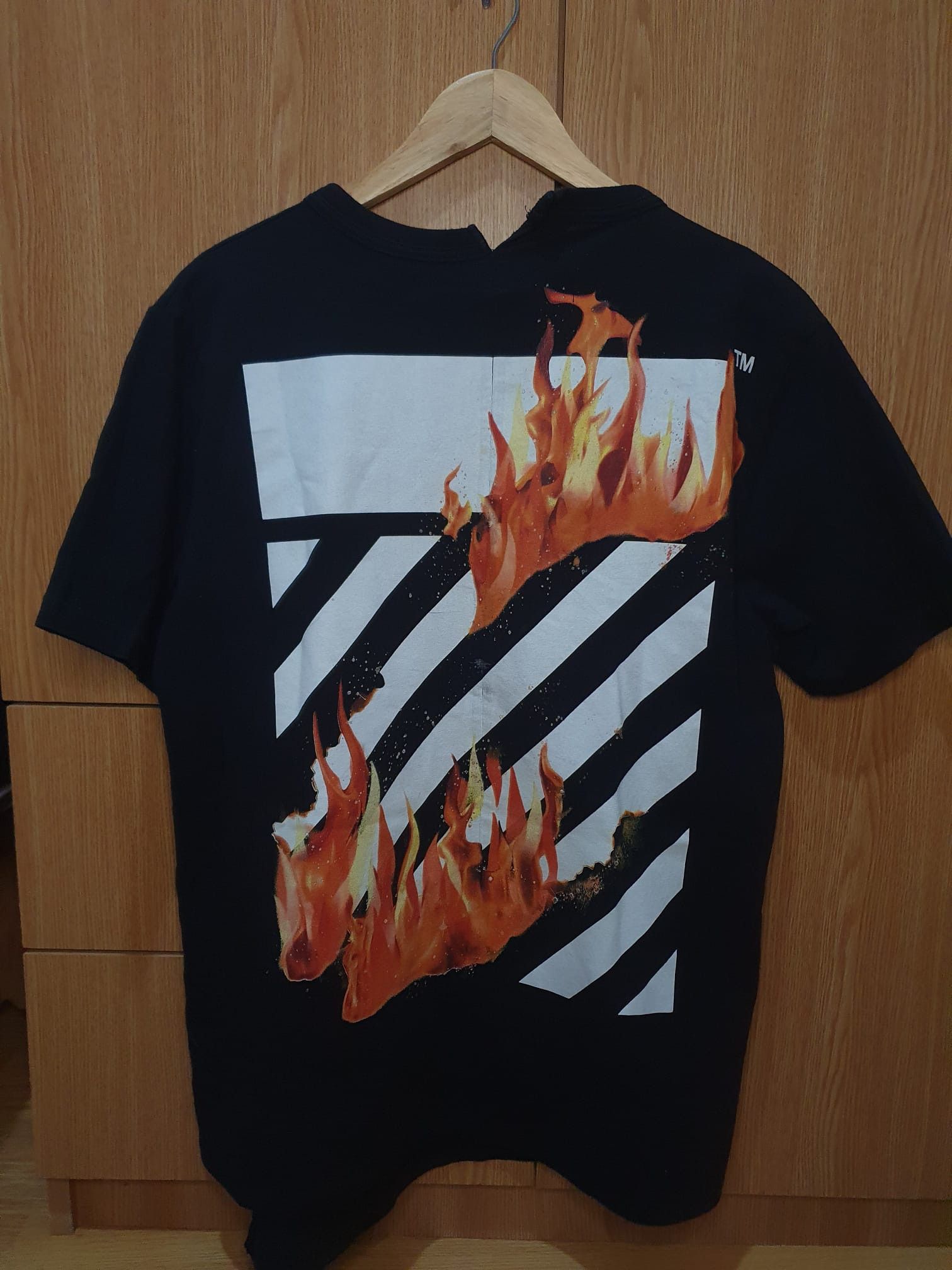 Off white shop fire hands tee