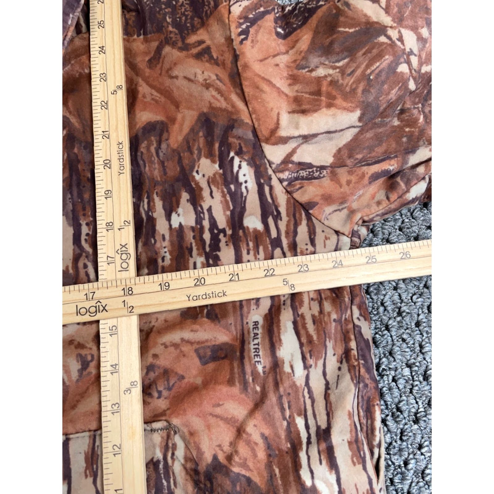 Realtree VINTAGE Pella Jacket Camouflage Nylon Real Tree Brown 80s Adult Large Zip Up Size US L / EU 52-54 / 3 - 6 Thumbnail